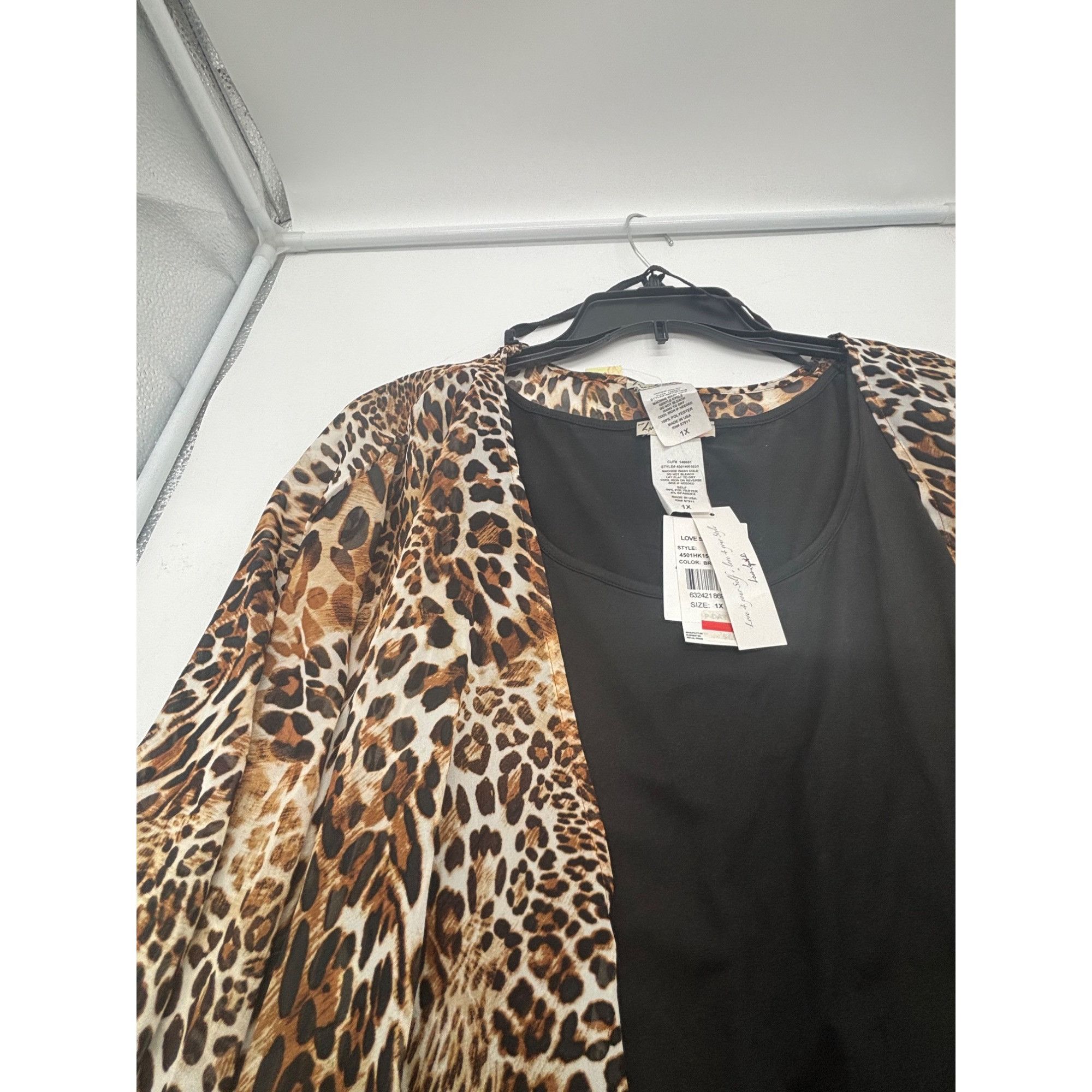 Other Love Squared Trendy Plus Size Shift Dress/ Chiffon Cover up Size ONE SIZE - 10 Thumbnail