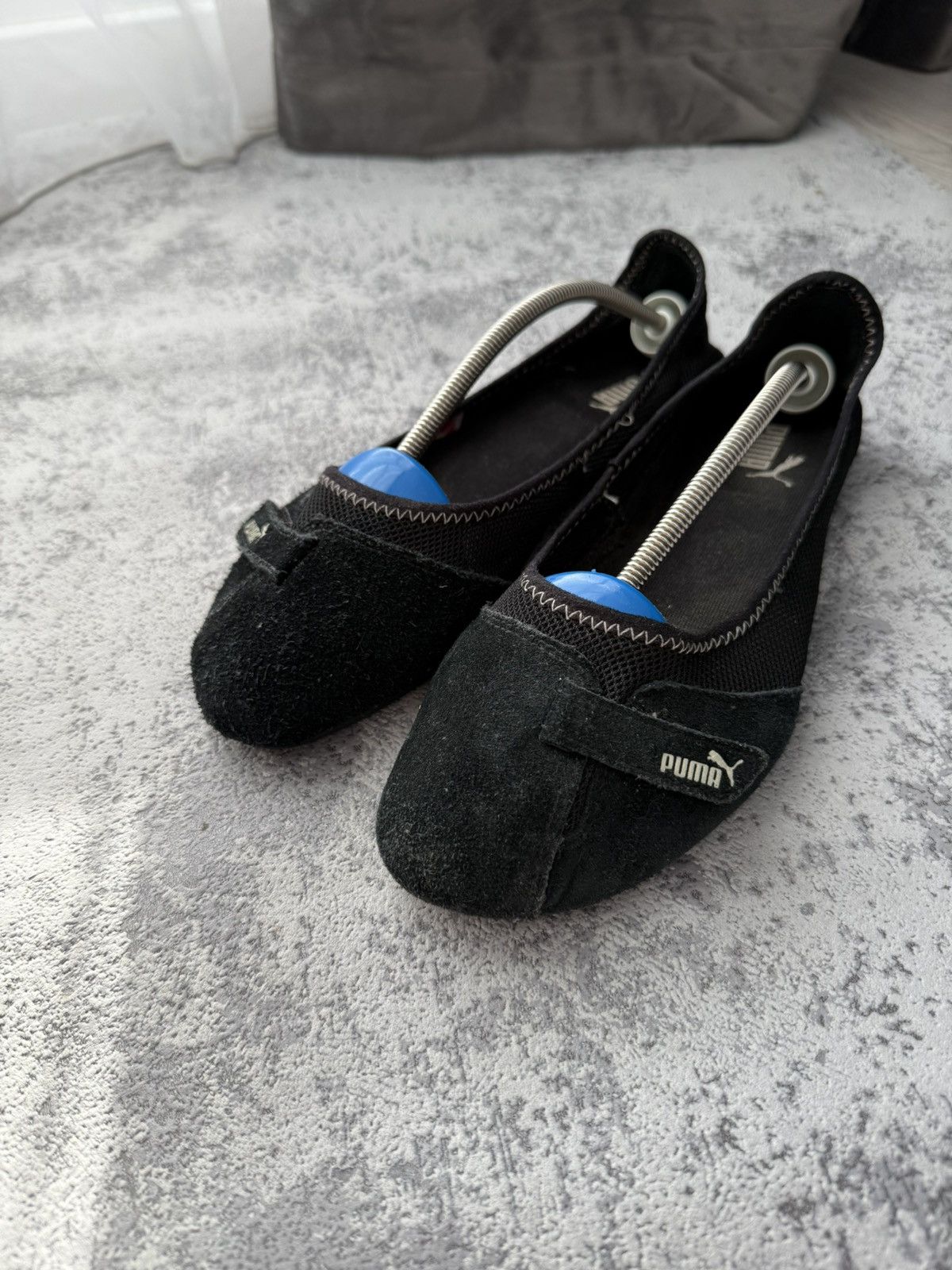 Puma 2000s Puma Flat Ballet Suede Y2K Black Shoes Size in Fact 38 Size US 7.5 / IT 37.5 - 8 Thumbnail
