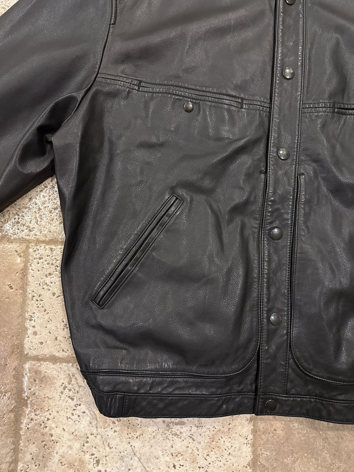 Lemaire Lemaire Stand Collar Blouson Soft Nappa Leather Black Jacket Size US XL / EU 56 / 4 - 8 Thumbnail