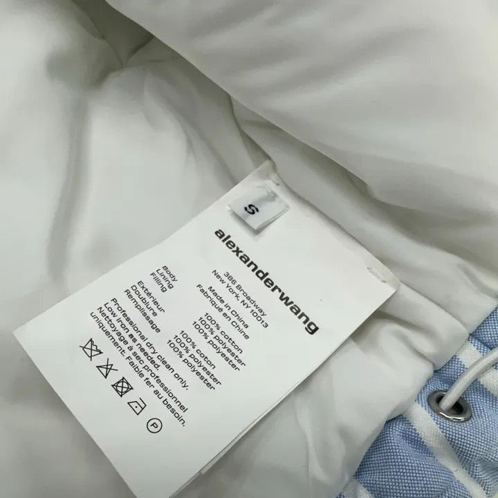 Alexander Wang Alexander Wang Blue Striped Cropped Jacket - Size S / US 4 / IT 40 - 6 Thumbnail