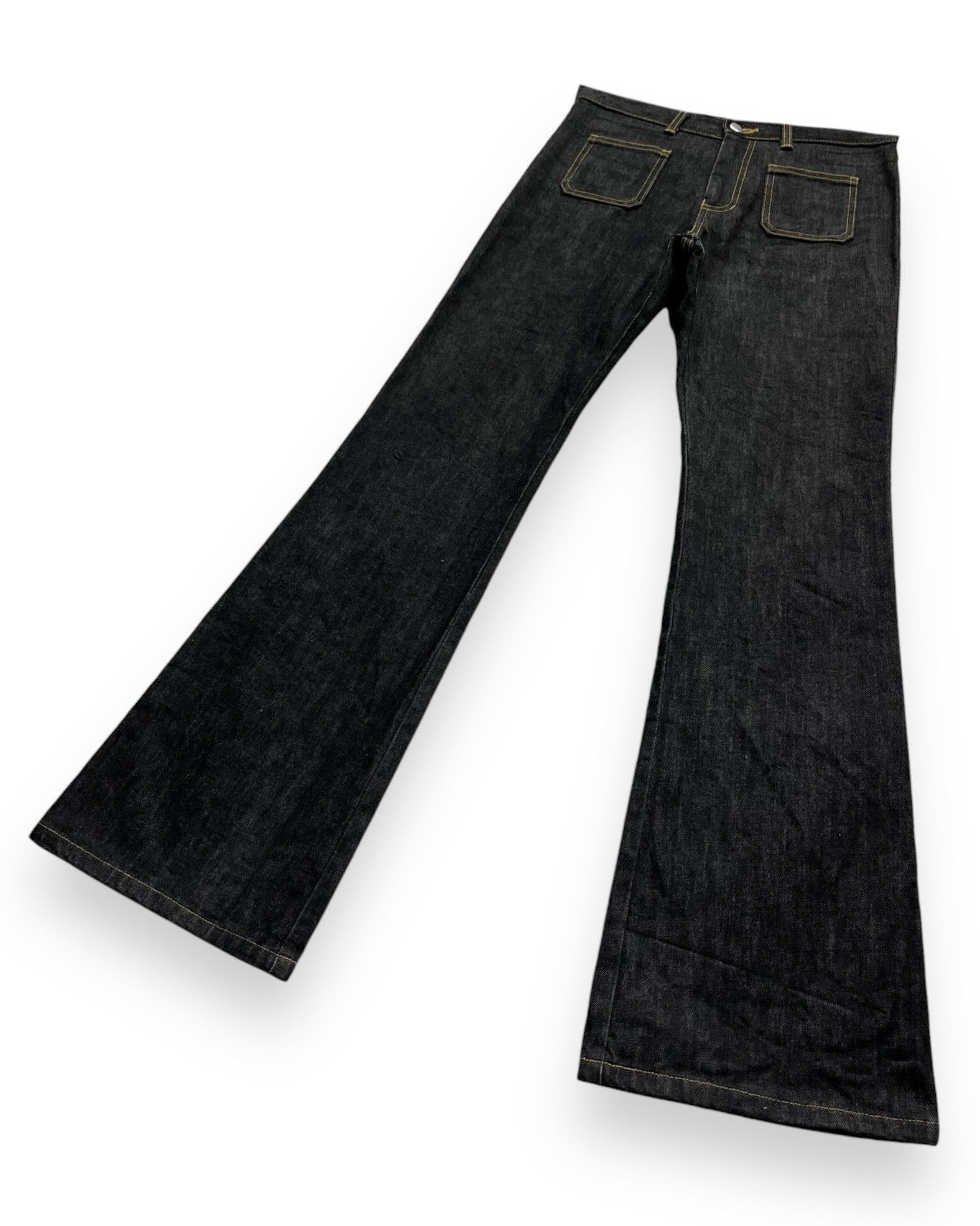 Designer × Katharine Hamnett London × Vintage 🔥KATHARINE HAMNETT LONDON Ultra Flare Denim Bush Pants Size US 28 / EU 44 - 4 Thumbnail