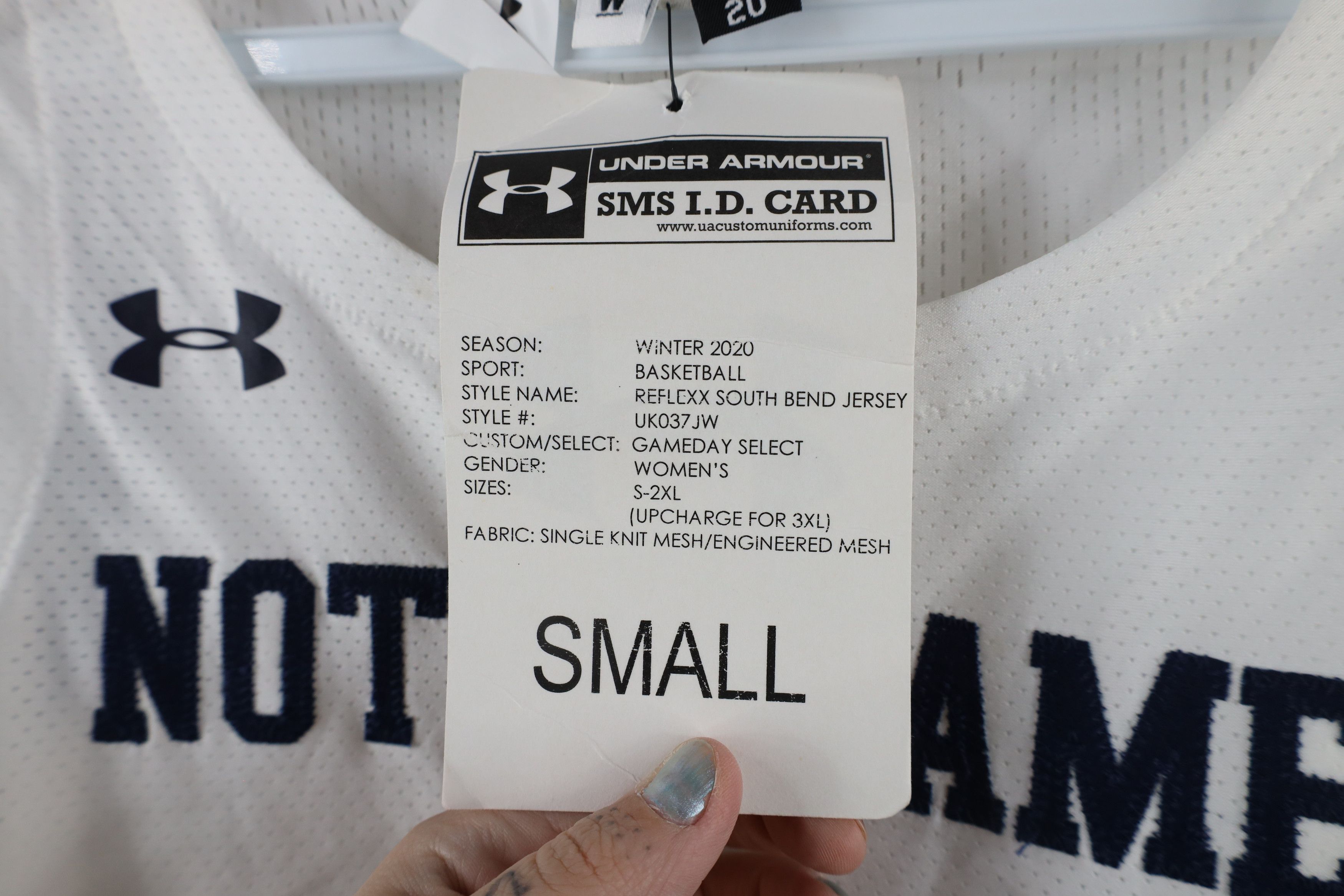 Under Armour × Vintage New Under Armour Dame University Basketball Jersey White Size S / US 4 / IT 40 - 9 Thumbnail