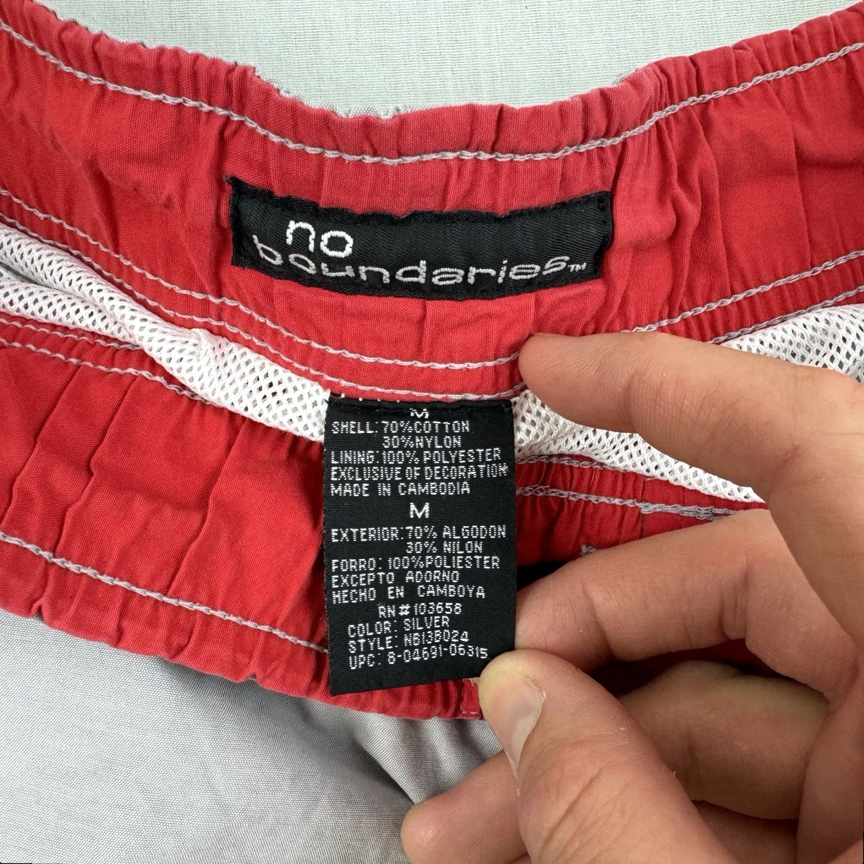 Vintage VINTAGE No Boundaries Swim Trunks Men/Medium Gray Hipster Grunge Y2K Swimsuit Bottom Size US 31 - 5 Thumbnail