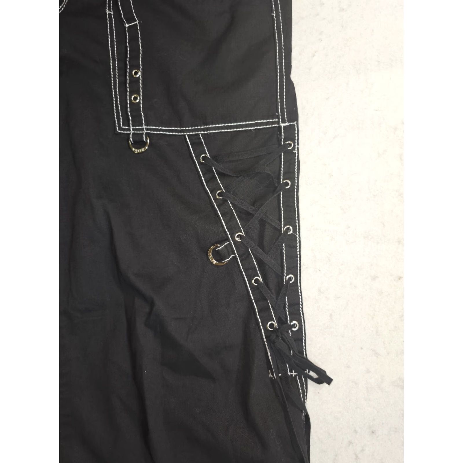 Tripp NYC VINTAGE TRIPP NYC Daang Goodman Black Bondage Chains Goth Pants Sz 17 Inseam 32 Size 38" / US 16 / IT 52 - 5 Thumbnail