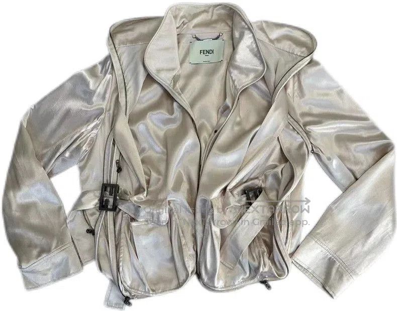 Fendi Fendi Satin Functional Buckle Jacket. Size US S / EU 44-46 / 1 - 1 Thumbnail