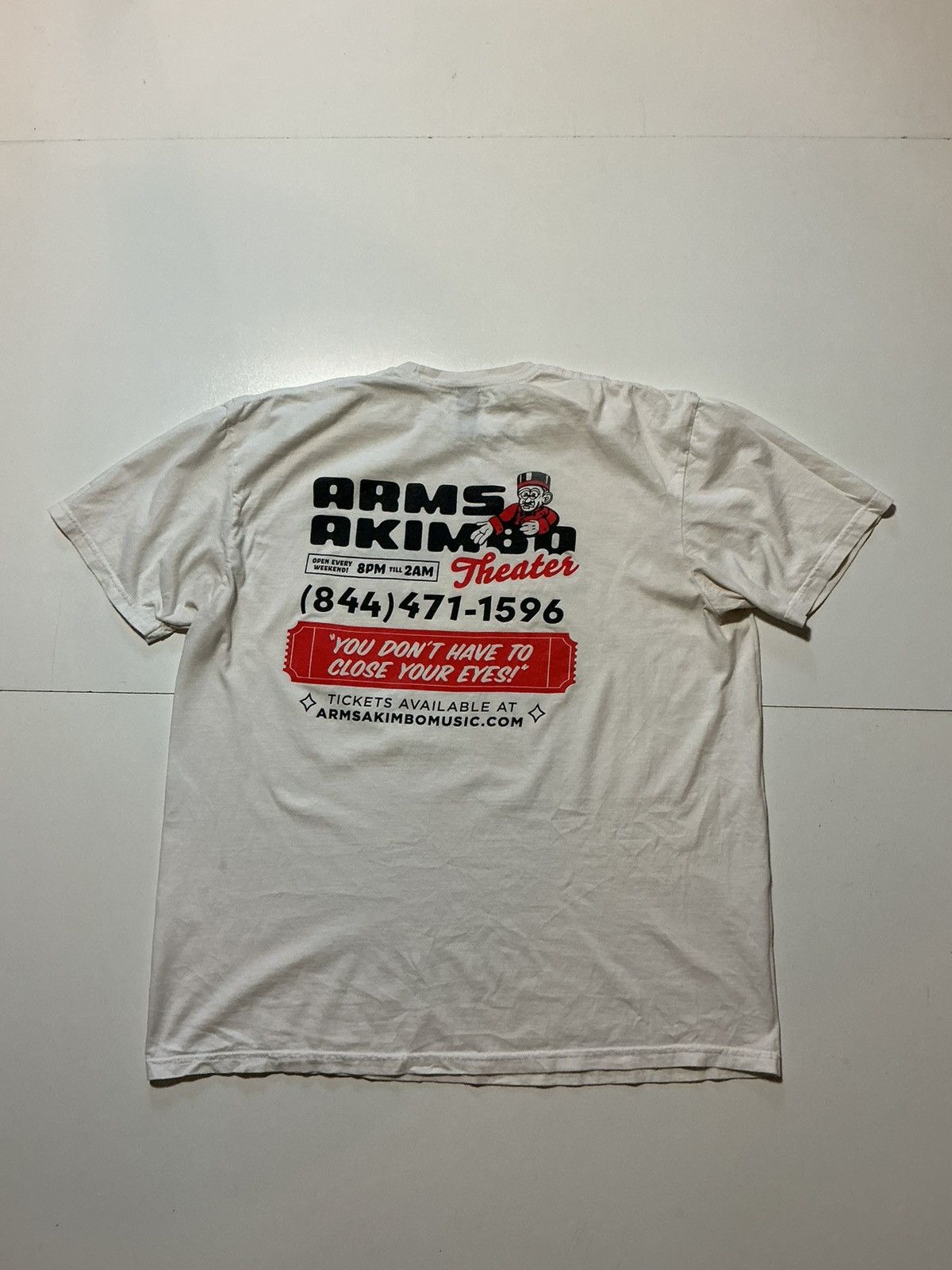 Band Tees Arms Akimbo Theater Don't Have To Close Your Eyes T-Shirt Size US XL / EU 56 / 4 - 3 Thumbnail
