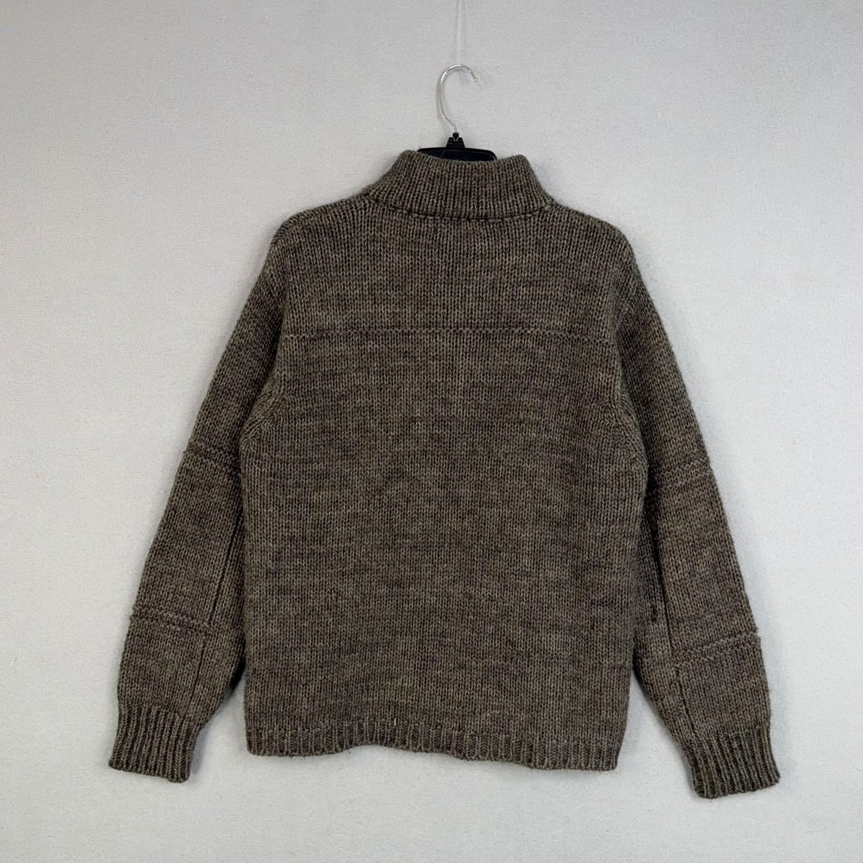 Vintage Luidiana Mens Brown Chunky-Knit Mock Neck Henley Sweater Wool Blend Italy Pullover Size M Regular Fit Heavyweight Mantle Winter Casual Mens Size US M / EU 48-50 / 2 - 6 Thumbnail