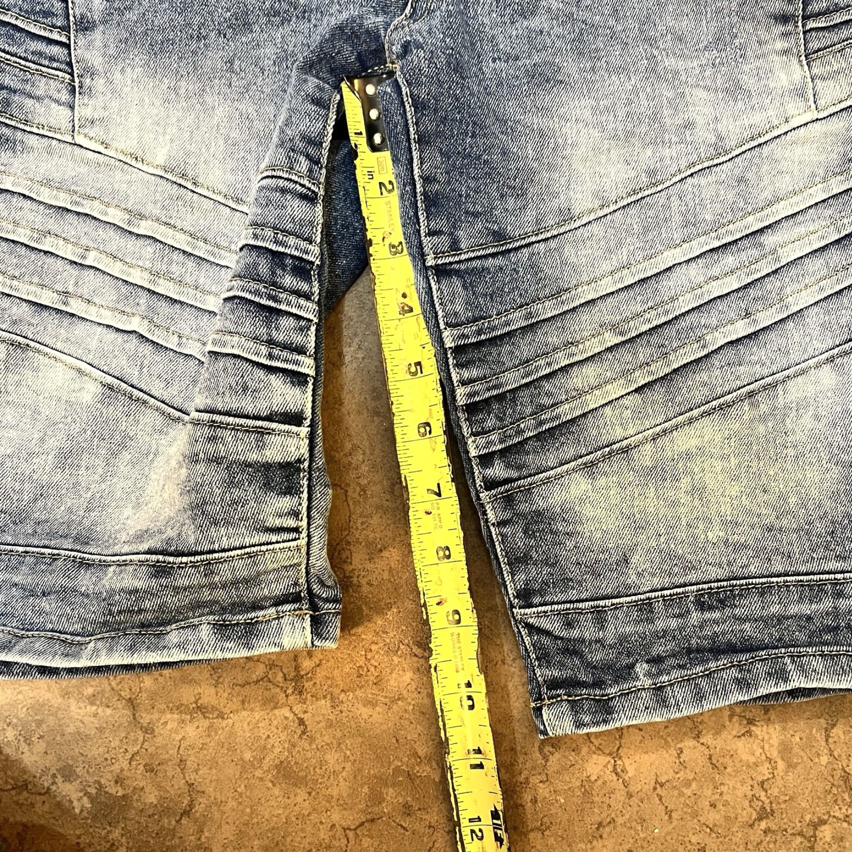 Southpole Southpole Slim Fit Stone Wash Moto Jean Shorts Men 32 Blue Denim 90s Grunge Hip Hop Casual Workwear 5-Pocket 11in Inseam Mens Size US 32 / EU 48 - 6 Thumbnail