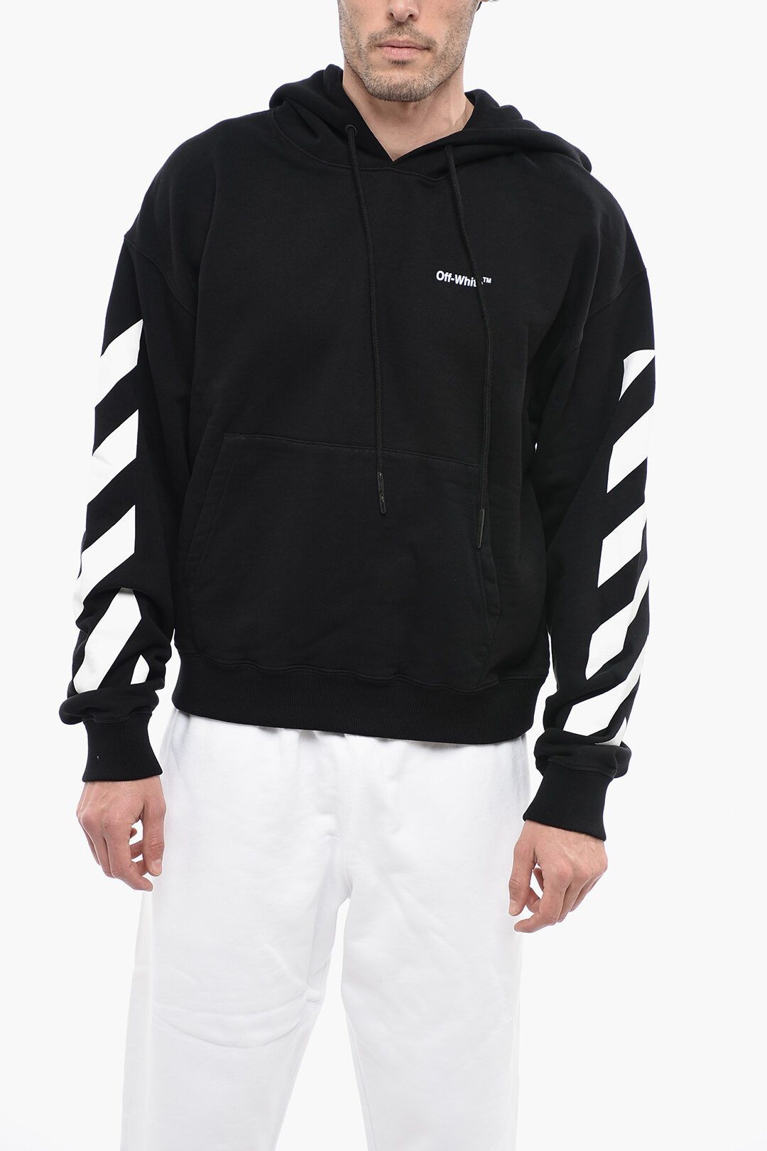 image of Off White Og1Mm0424 Permanent Hoodie In Black, Men's (Size Small)