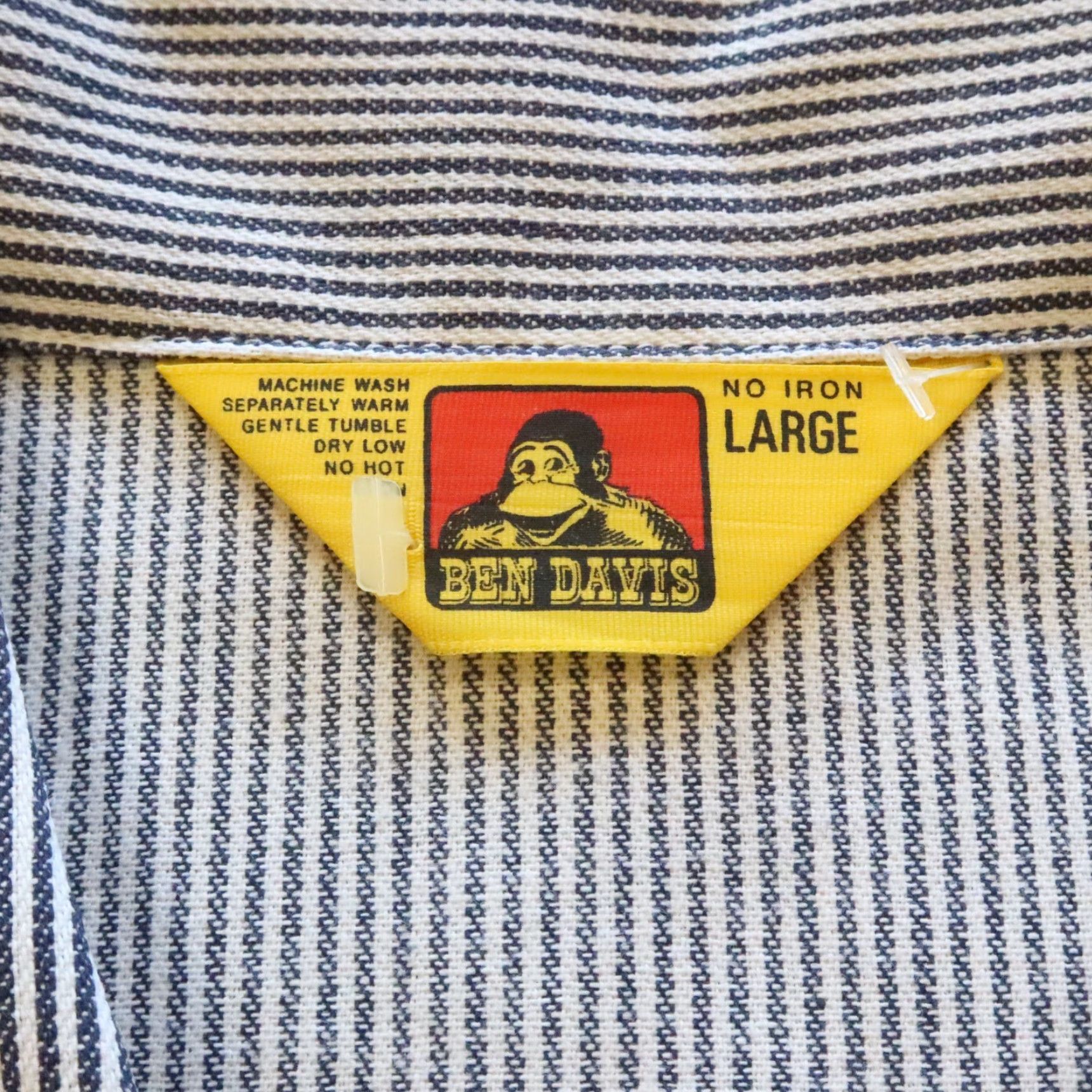 Ben Davis VINTAGE Ben Davis Work Shirt Union Made in USA Yellow Tag L Blue Ben Davis Shirt Mens 80s style? Size US L / EU 52-54 / 3 - 7 Thumbnail