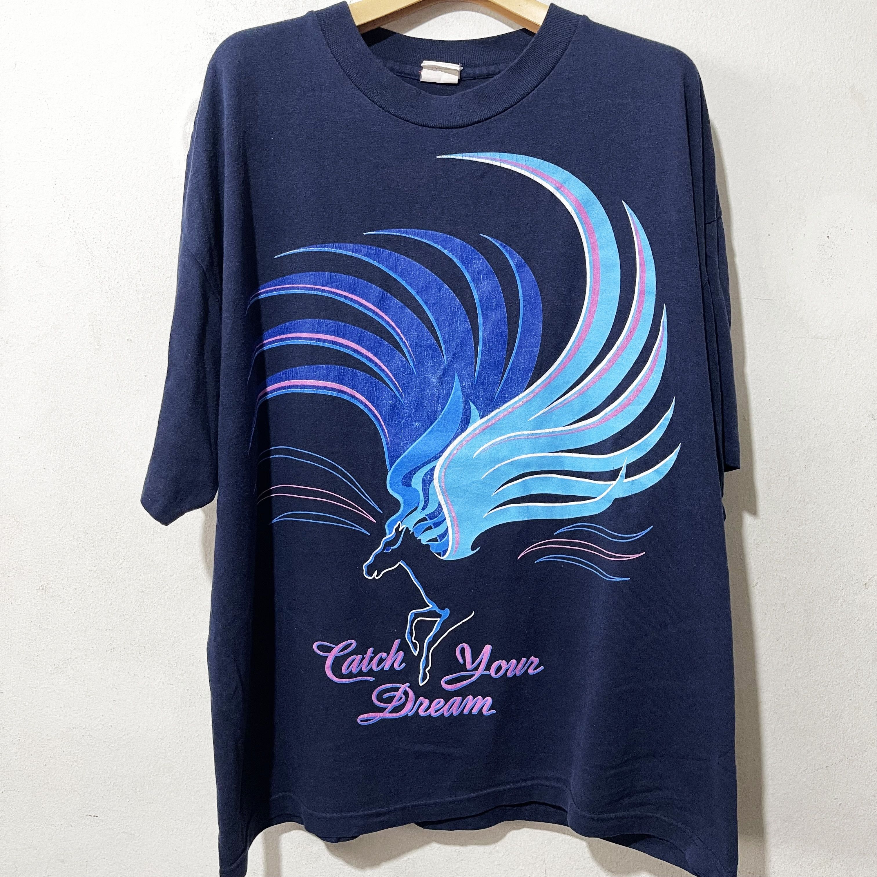 Vintage Vintage 90s Pegasus Catch Your Dream Shirt Size US XL / EU 56 / 4 - 1 Thumbnail