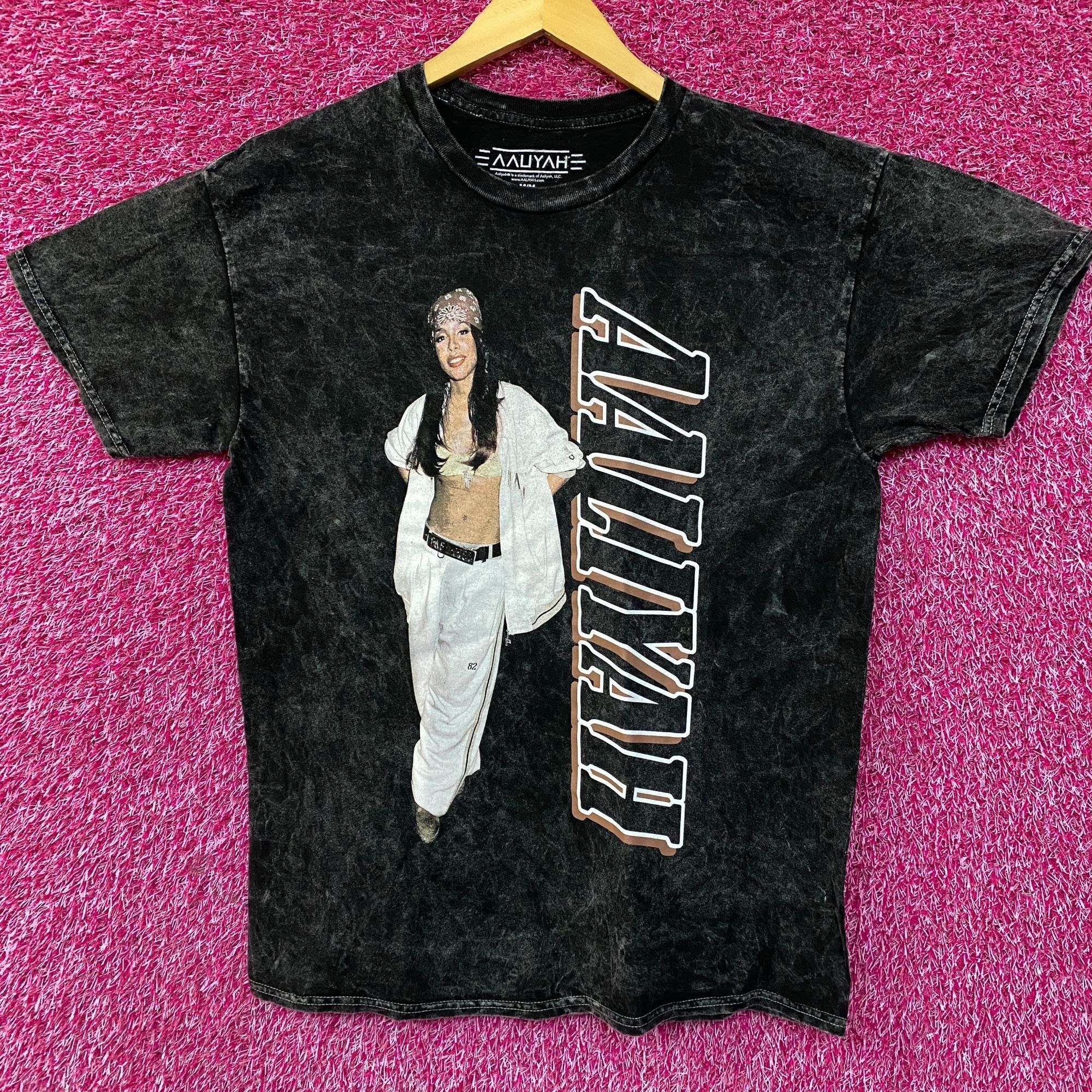 Other Aaliyah R&B Vintage-Style Washed Black T-Shirt Medium Size US M / EU 48-50 / 2 - 1 Thumbnail