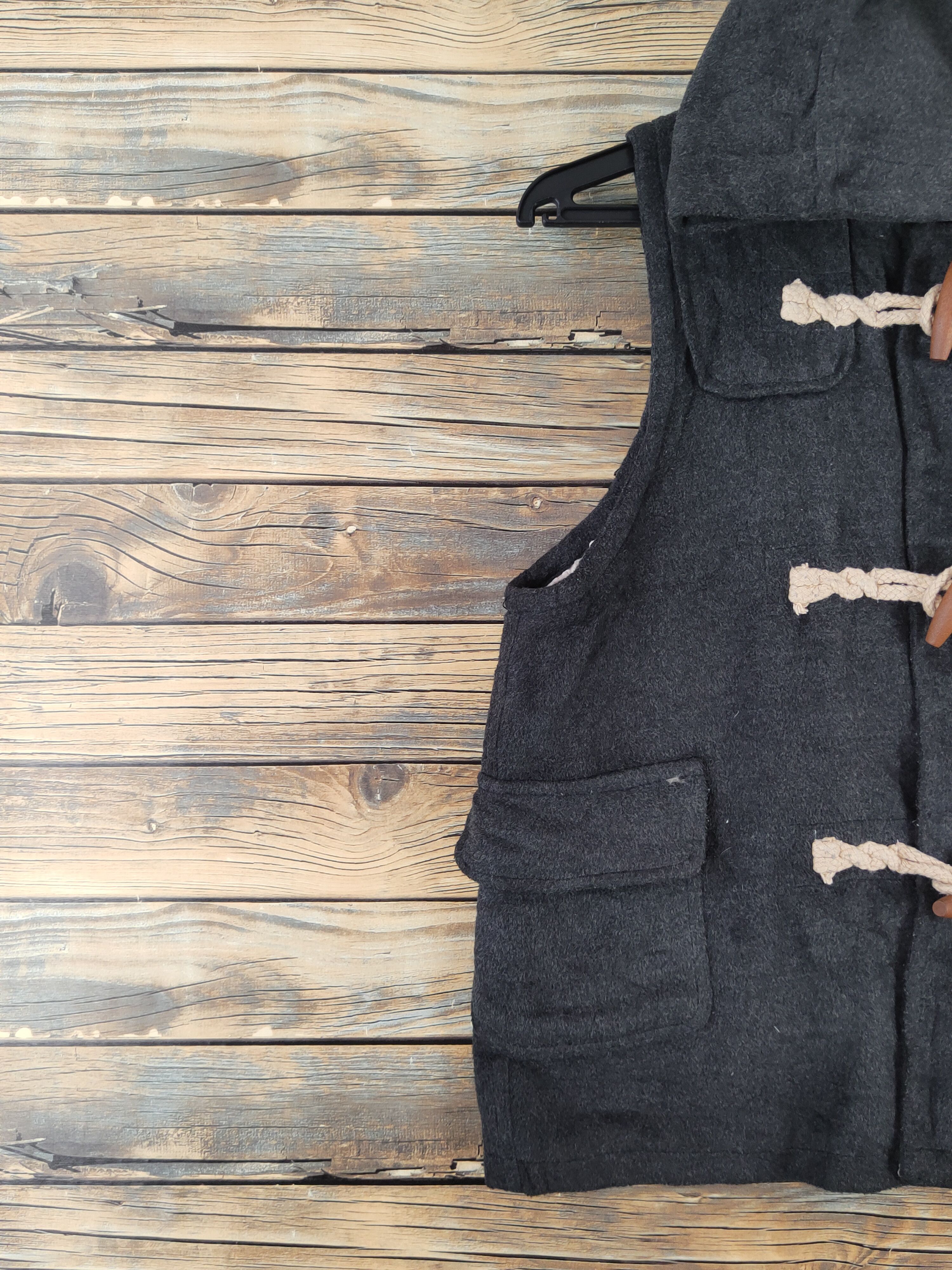 Japanese Brand × Vintage Vintage 💥 Sodalite Black Hoodie Toggle Vests Size S / US 4 / IT 40 - 3 Thumbnail