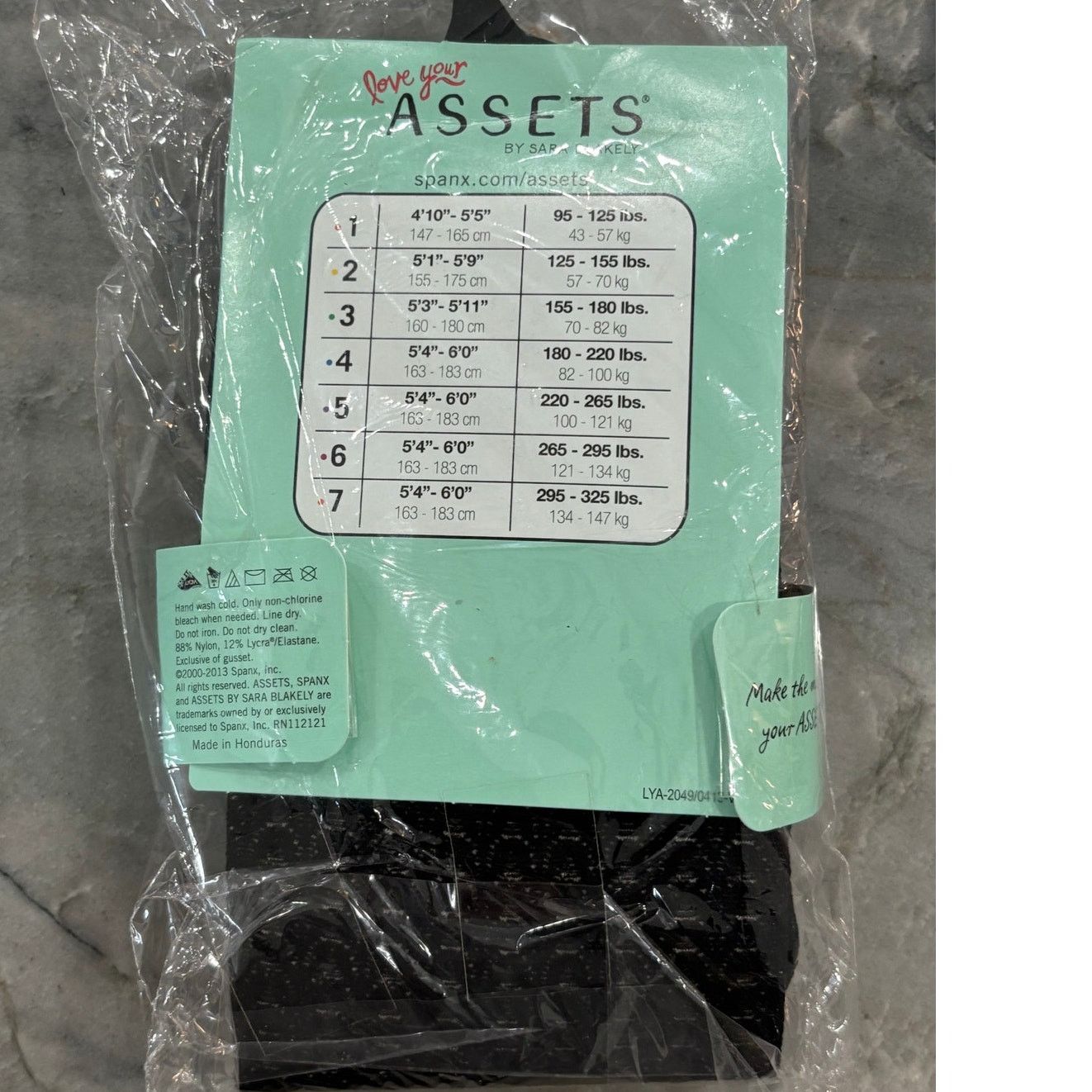 Other Spanx Assets Shaping Tights Textured - Wish Bone Black SZ 2 Size ONE SIZE - 3 Thumbnail