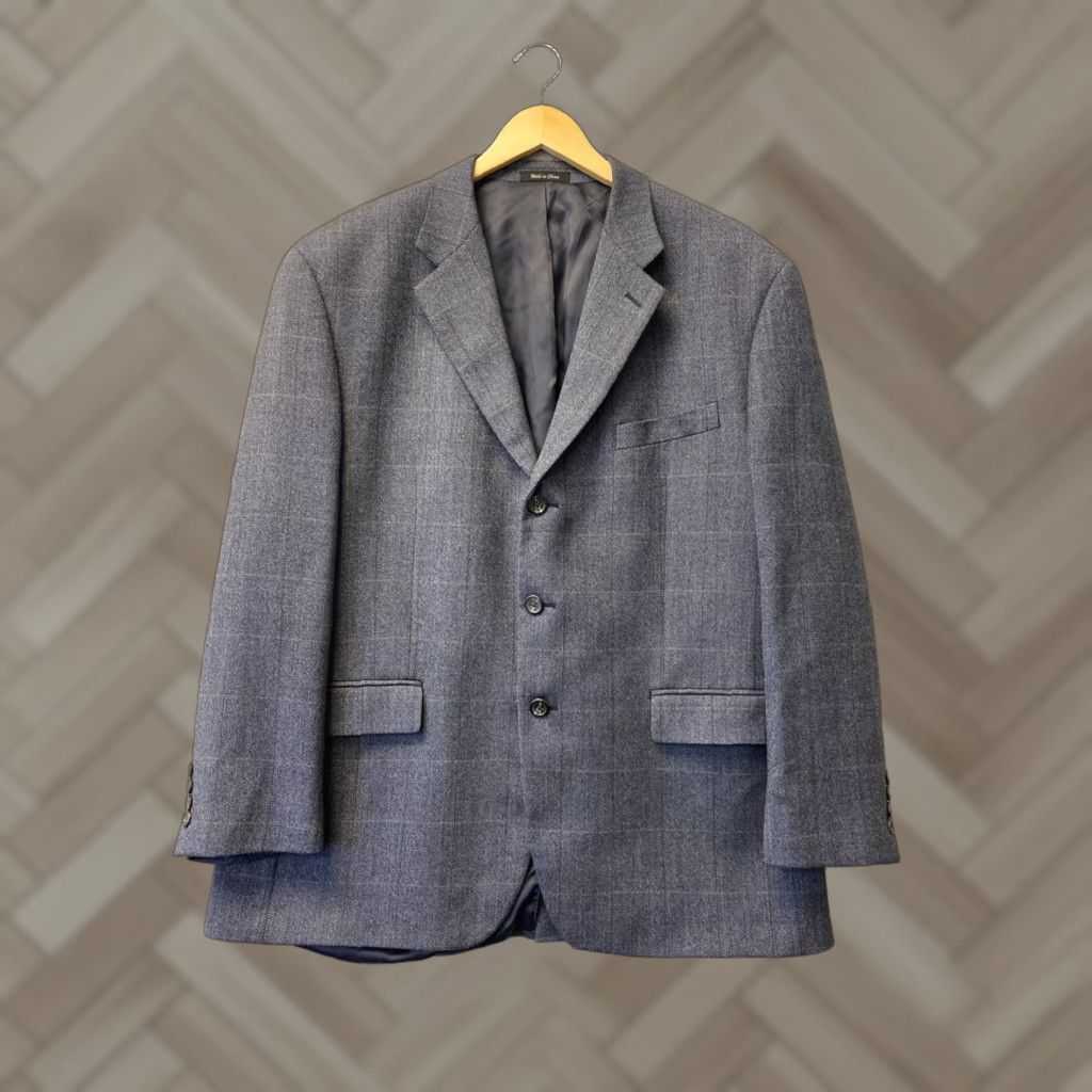 Polo Ralph Lauren Polo Ralph Lauren Wool Tweed Blazer Herringbone Gray 46R Mens Italy Sports Coat Size US XXL / EU 58 / 5 - 1 Thumbnail