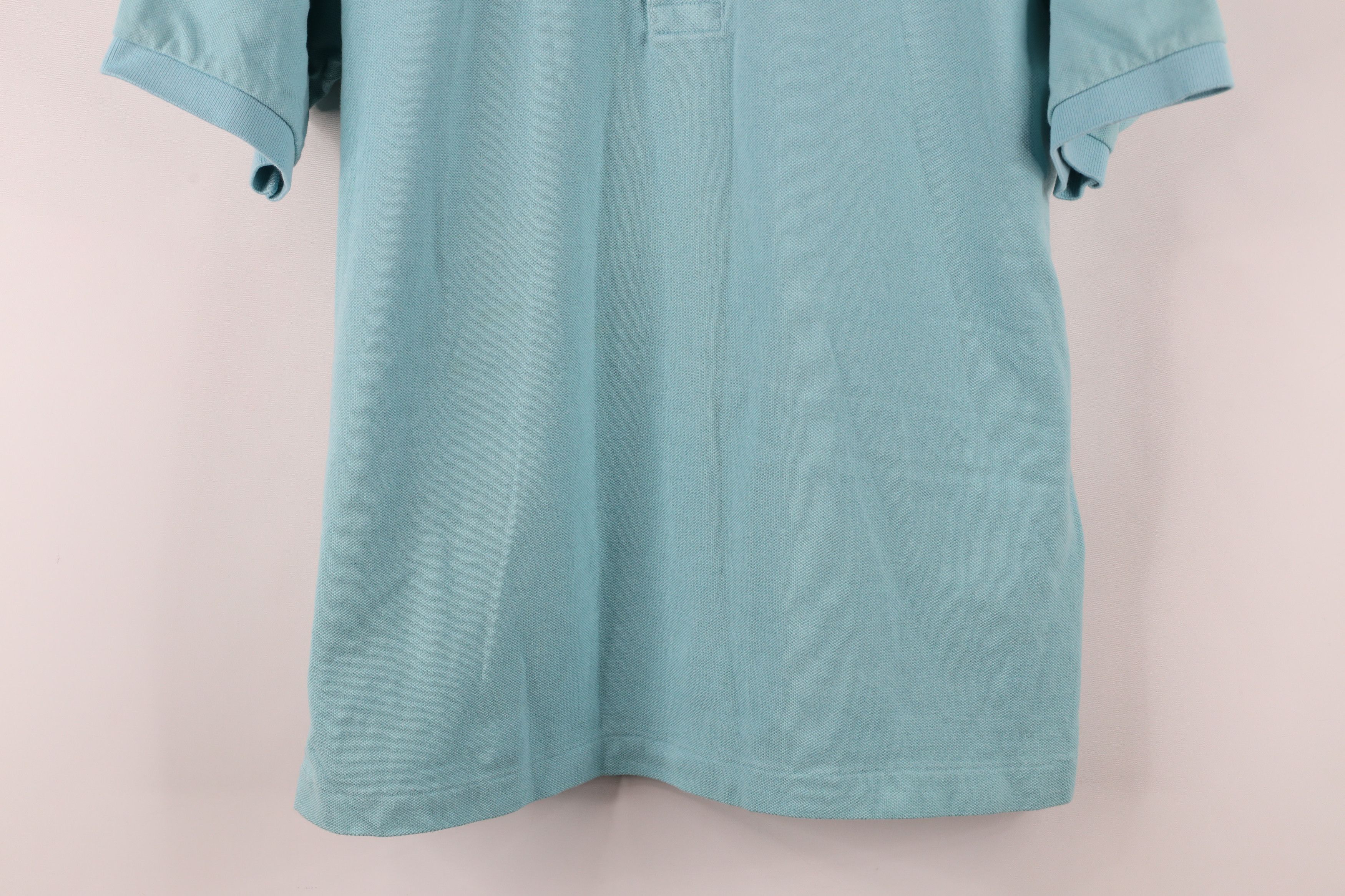 Lacoste × Vintage Lacoste Distressed Croc Logo Collared Golf Polo Shirt Blue Size US M / EU 48-50 / 2 - 3 Thumbnail
