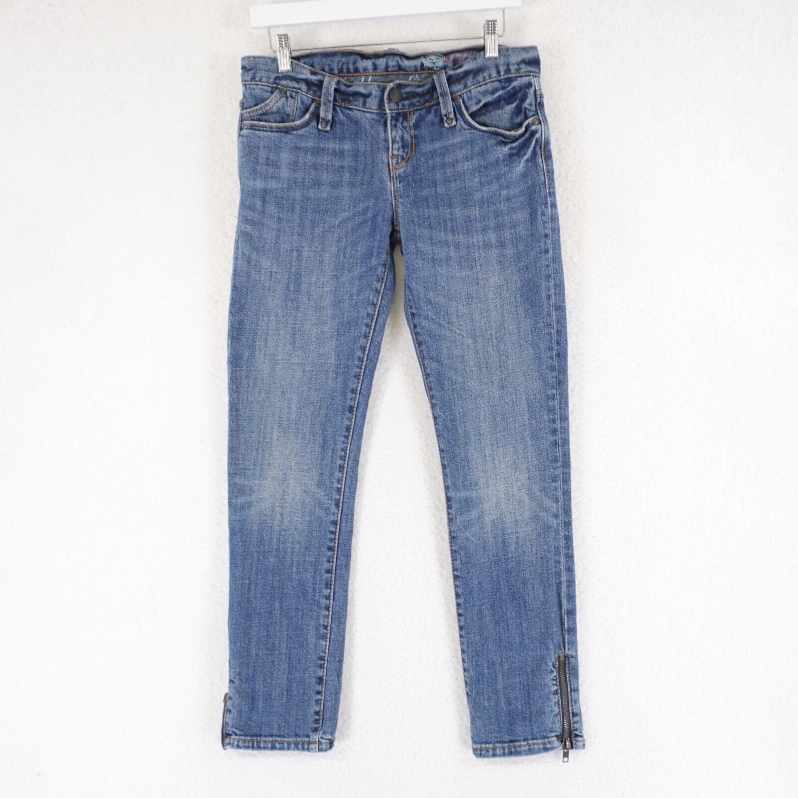 Gap Gap 1969 Stone Wash Blue Jeans Zip Up Ankle 4R 31/28 Low Ris Size 31" - 1 Thumbnail