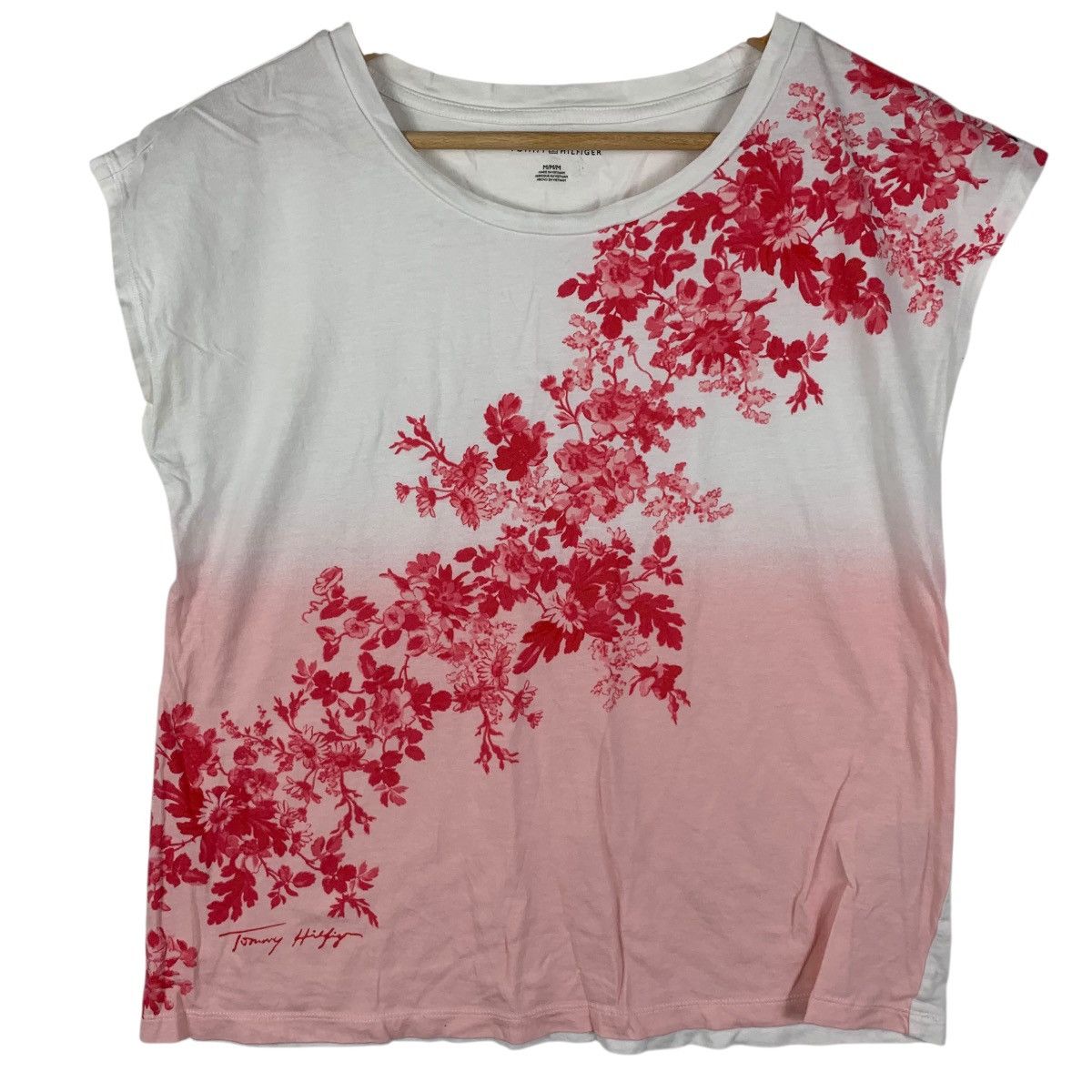 Tommy Hilfiger TOMMY HILFIGER FLORAL Flowers Over Print AOP Tank Top Tee Size M / US 6-8 / IT 42-44 - 5 Thumbnail
