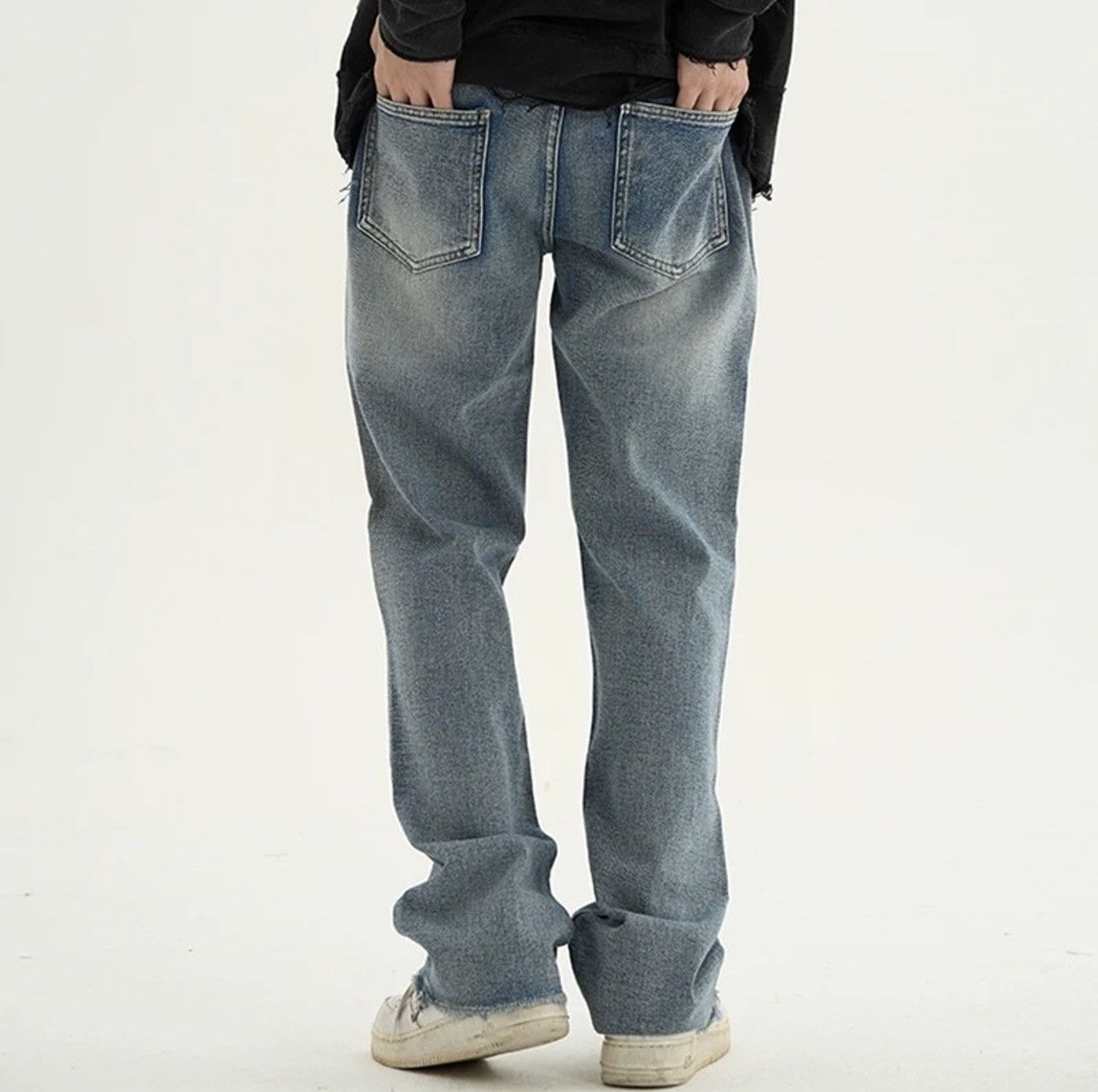 Japanese Brand × Jean Blue Patchwork Skulls Embroidery Casual Denim Pants Size US 32 / EU 48 - 2 Thumbnail