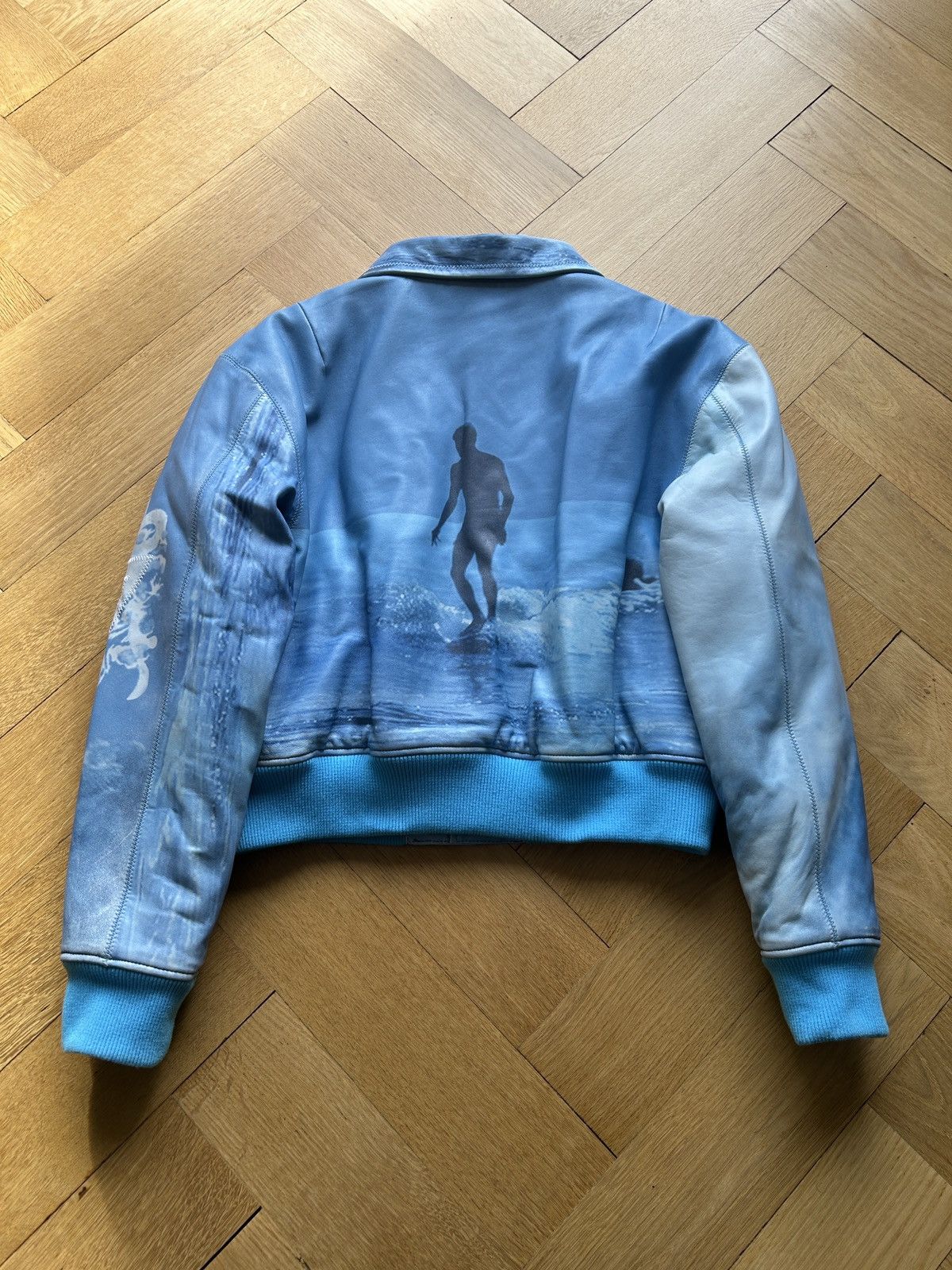 ERL ERL Surfer Leather Bomber Jacket Size US M / EU 48-50 / 2 - 3 Thumbnail