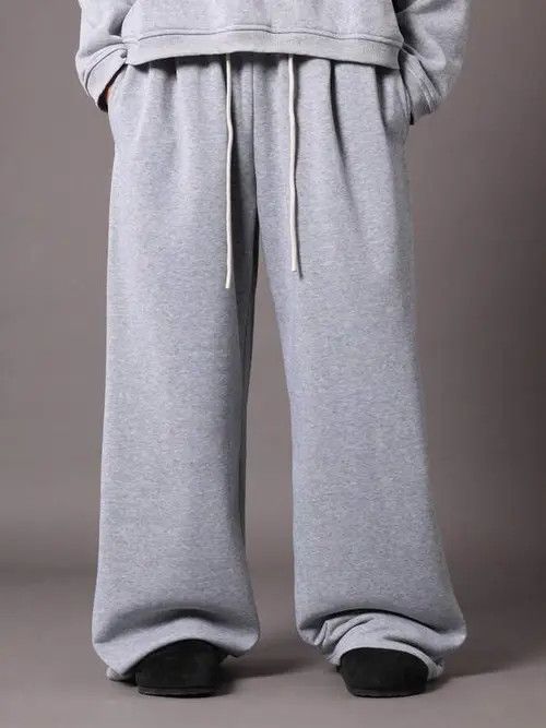 Japanese Brand Grey loose fit sweatpants baggy Wide Leg Size US 30 / EU 46 - 3 Thumbnail