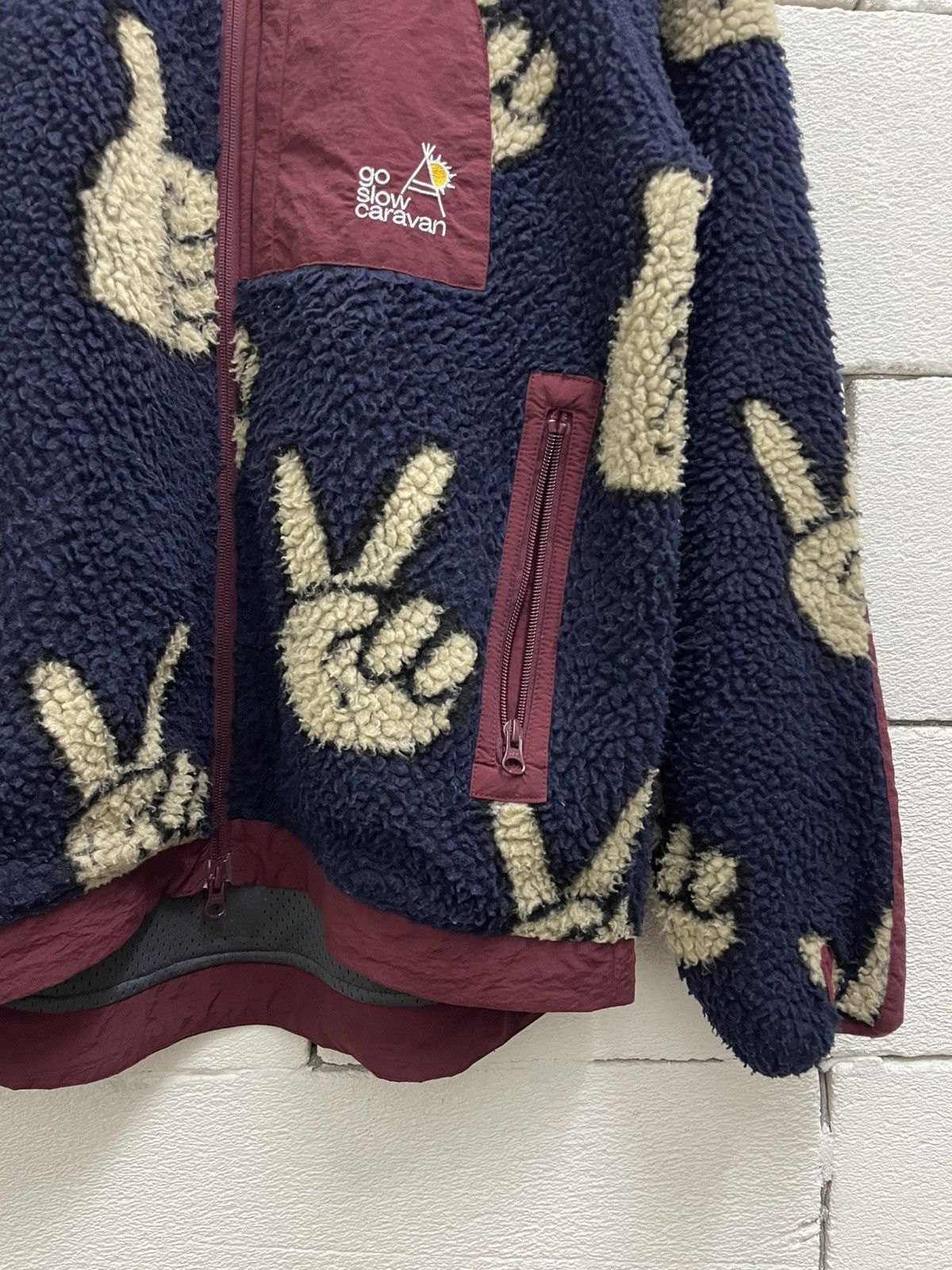 Vintage Vintage 90s Go Slow Caravan Deep Pile Retro X Fleece Jackets Size US L / EU 52-54 / 3 - 5 Thumbnail