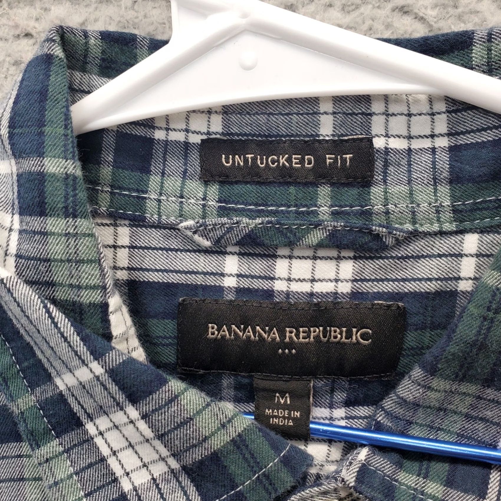 Banana Republic Banana Republic Shirt Mens M Multi Plaid Button-Up Collared Untucked Fit 100% Cotton Long Sleeve Casual Travel Size US M / EU 48-50 / 2 - 7 Thumbnail
