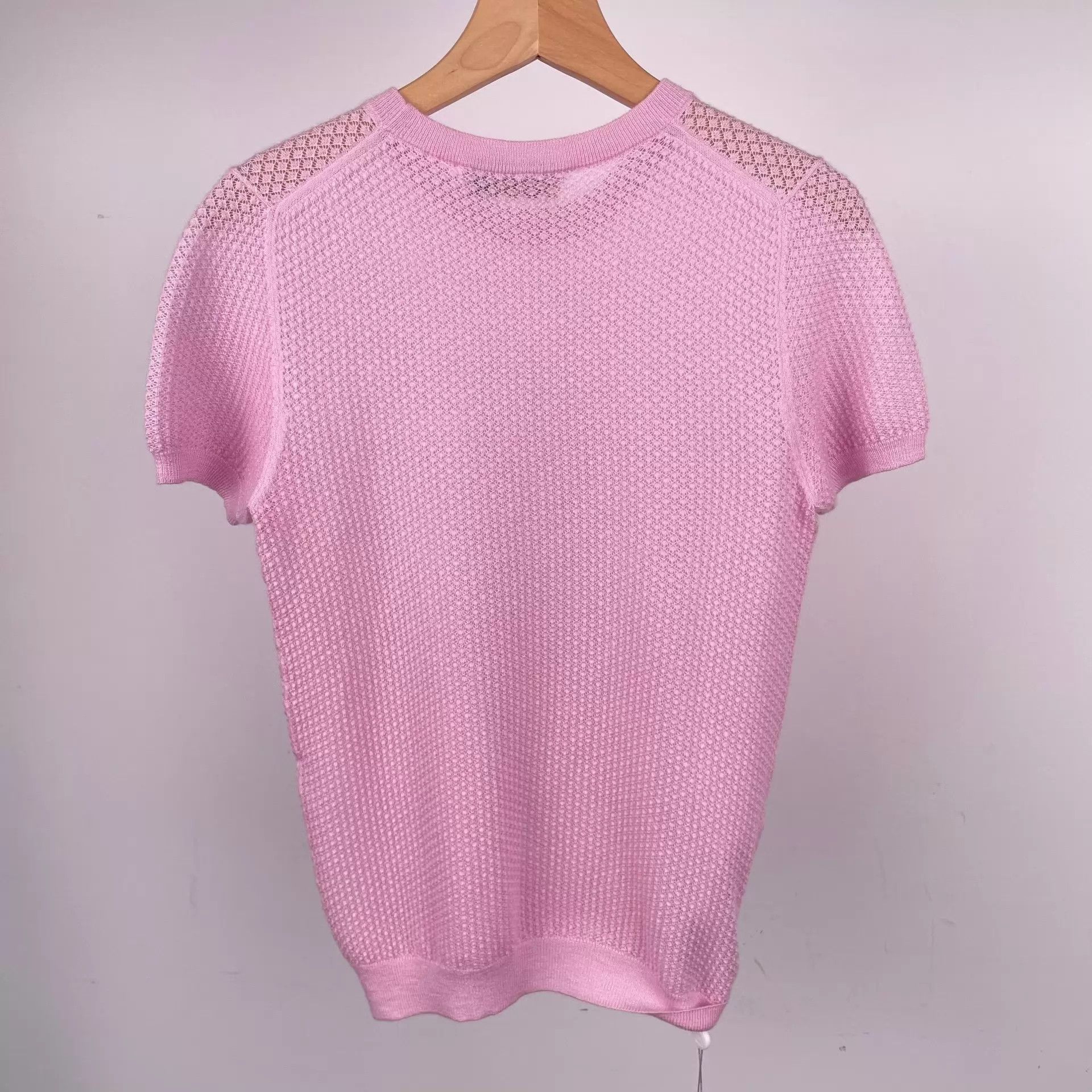 Miu Miu MIU MIU women's knit short sleeve pink 38 Size S / US 4 / IT 40 - 2 Thumbnail