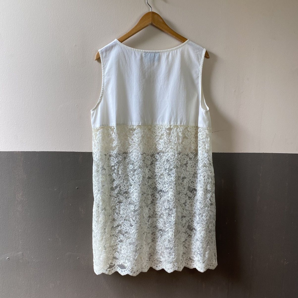 Jean Paul Gaultier JUNIOR GAULTIER White Sleeveless Lace Overlay Tunic Size S / US 4 / IT 40 - 2 Thumbnail