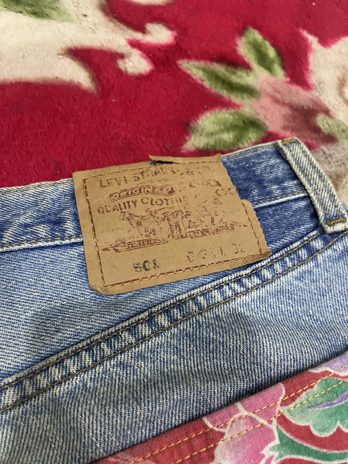 Levi's Vintage Levis 501 Distressed Customade Denim Jeans Size US 32 / EU 48 - 9 Thumbnail