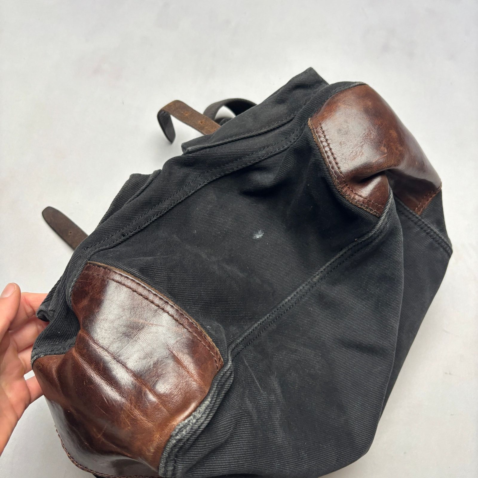 Ralph Lauren Rugby Ralph Lauren Canvas Utility Black Bag 12x19 Leather Size ONE SIZE - 12 Thumbnail