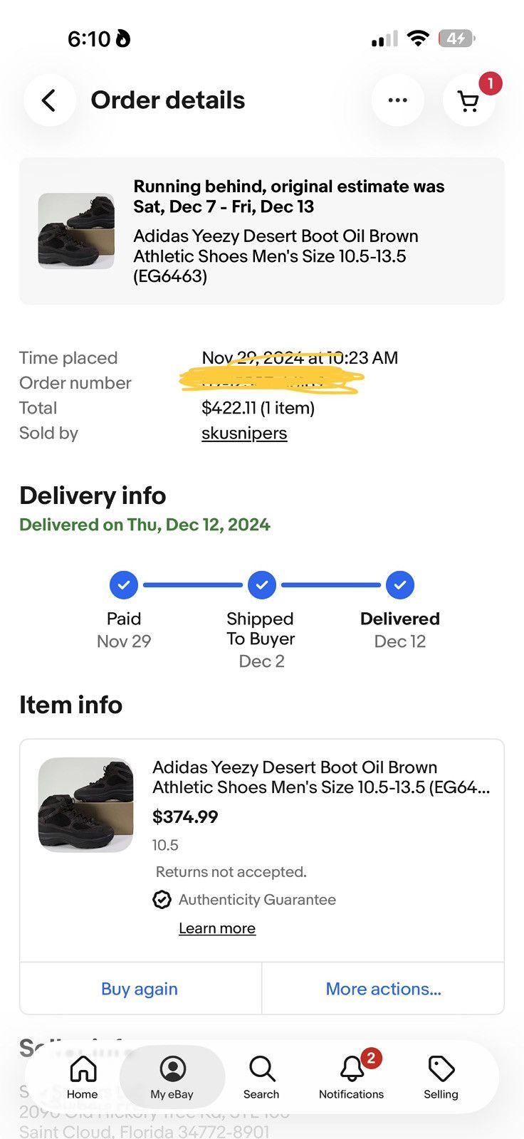 Yeezy Adias Yeezy Desert Boot Oil Brown Size US 10.5 / EU 43-44 - 15 Thumbnail