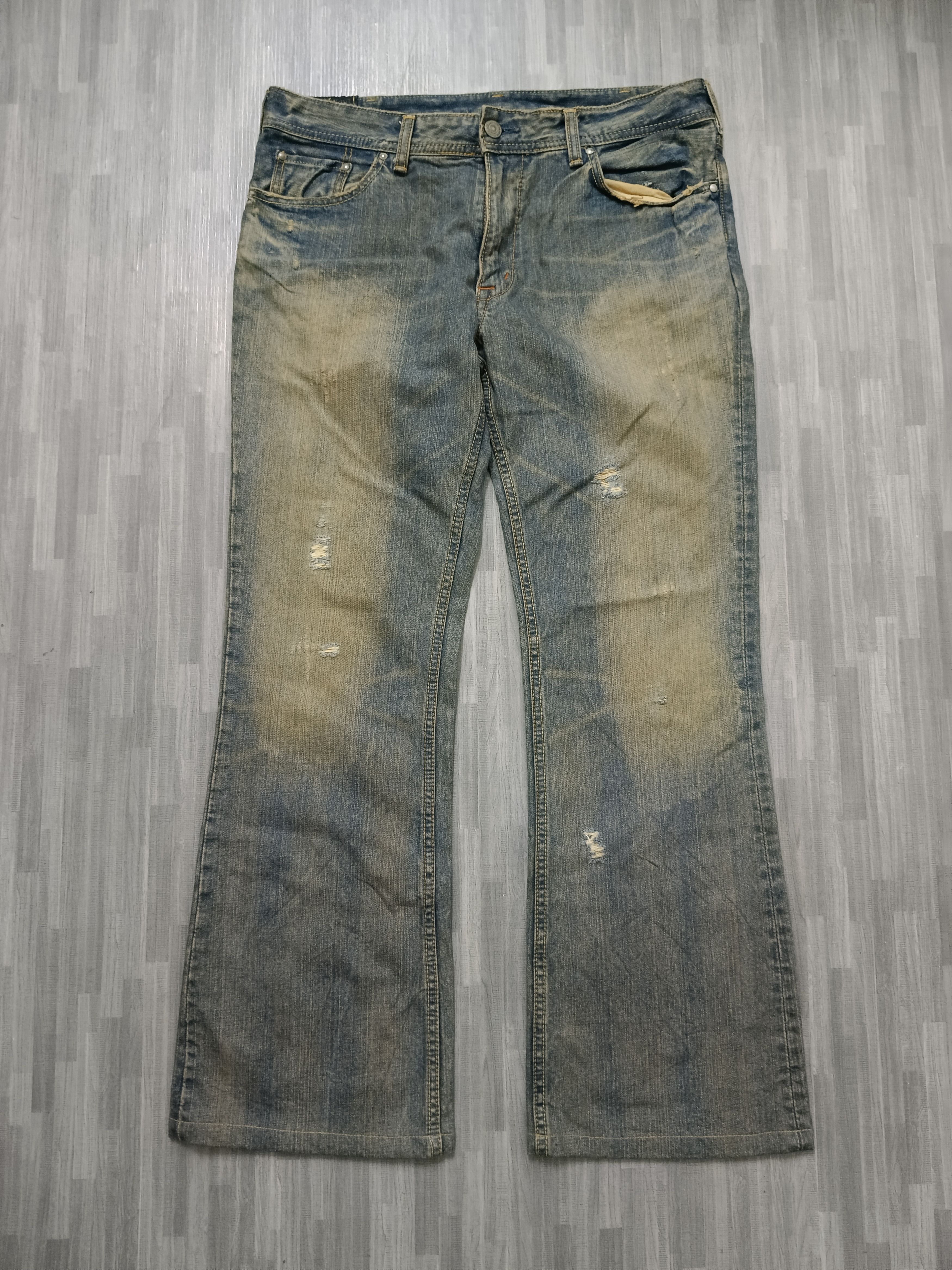 Japanese Brand RUSTY FLARE DENIM CRAFT Size US 34 / EU 50 - 2 Thumbnail