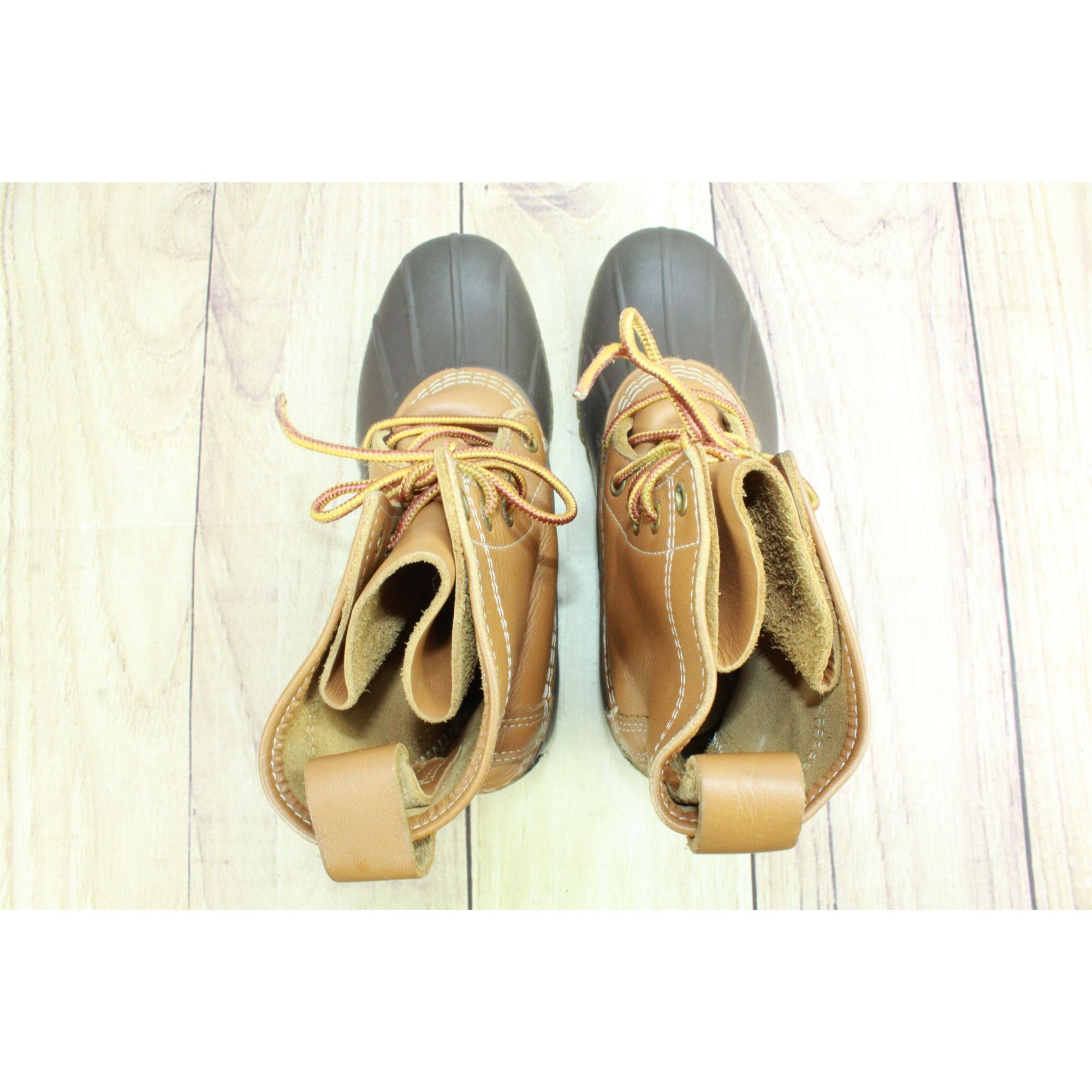 L.L. Bean × Leather LL Bean Women's Leather Lace Up Insulated Duck Boots 5 M Size US 5 / IT 35 - 7 Thumbnail