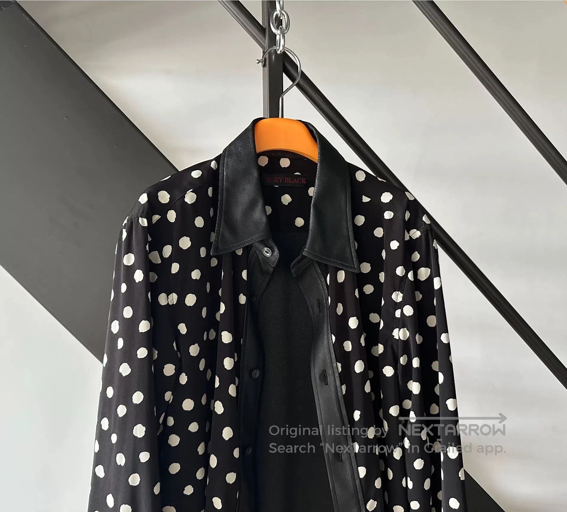 Japanese Brand Jury Black Polka Dot Shirt. Size US L / EU 52-54 / 3 - 2 Thumbnail