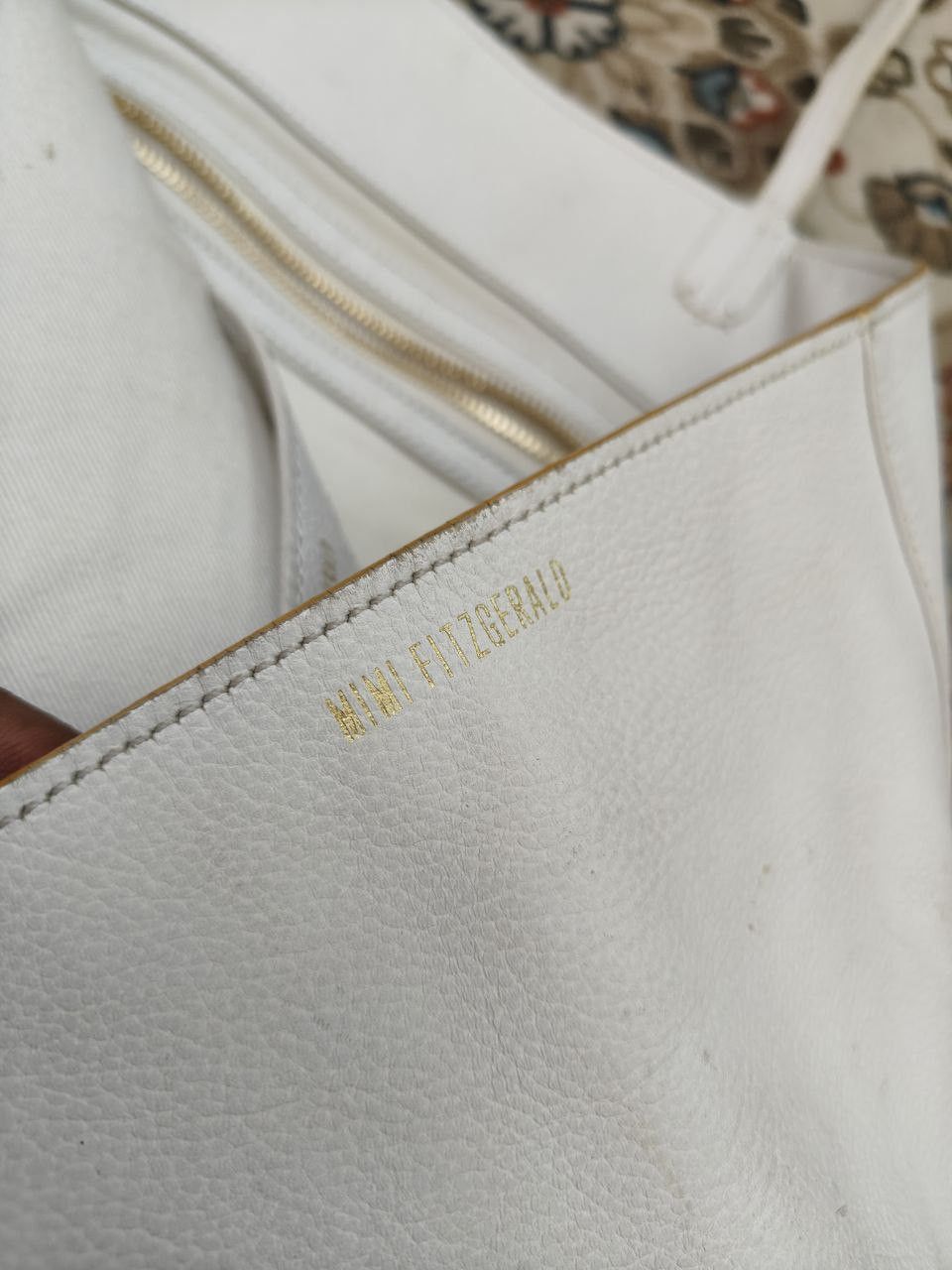 Genuine Leather Mimi Fitzgerald Leather worn Tote Bag Size ONE SIZE - 6 Thumbnail