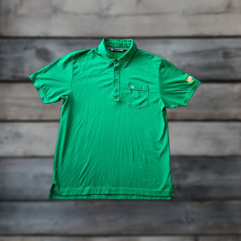 TravisMathew Travis Matthew Polo Shirt Mens L Green Short Sleeve Golf Pocket Presidents Cup Size US L / EU 52-54 / 3 - 1 Thumbnail