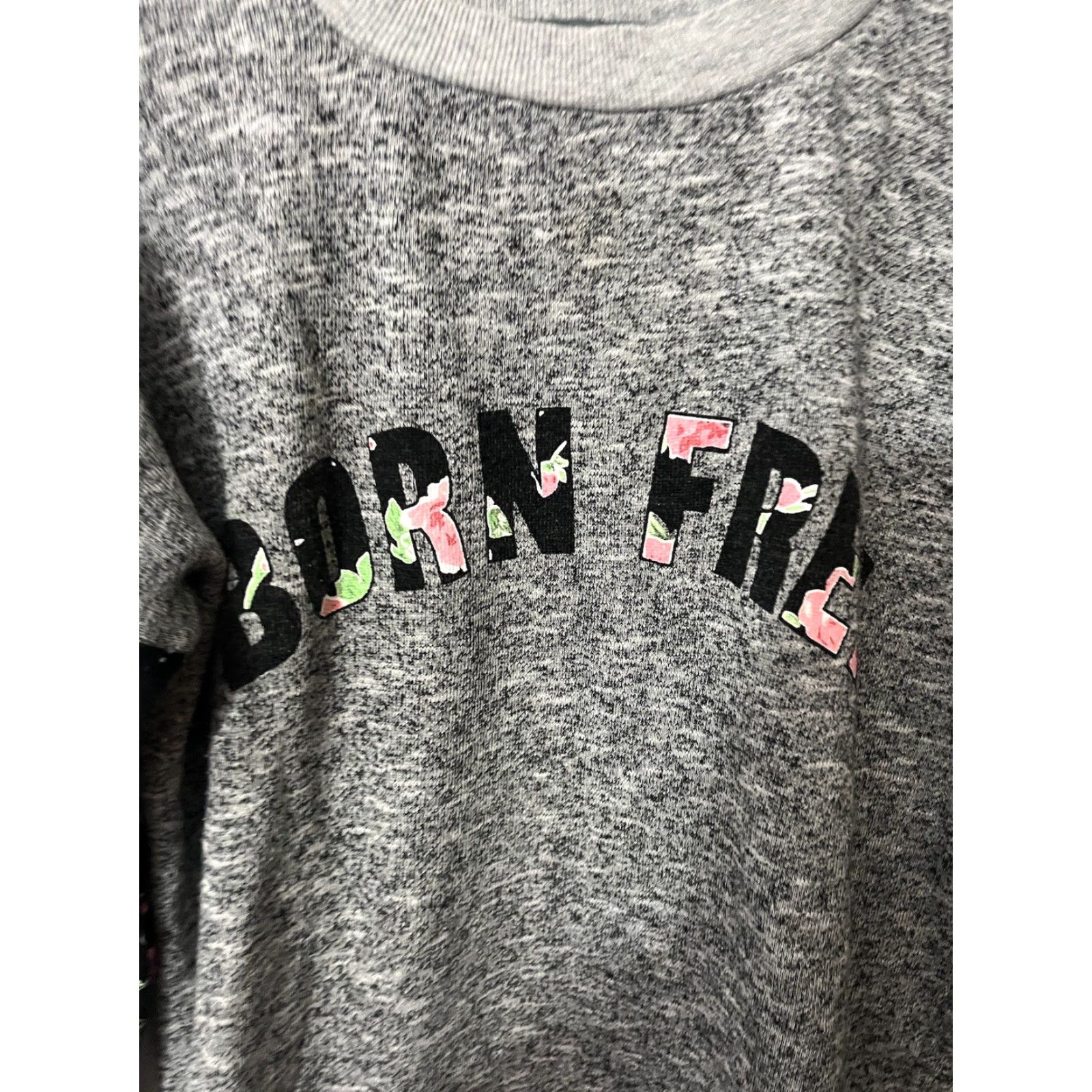Saks Fifth Avenue Saks Fifth Avenue Gray Floral Knit Sweater Women’s L Long Sleeve Pullover Casual Size L / US 10 / IT 46 - 4 Thumbnail