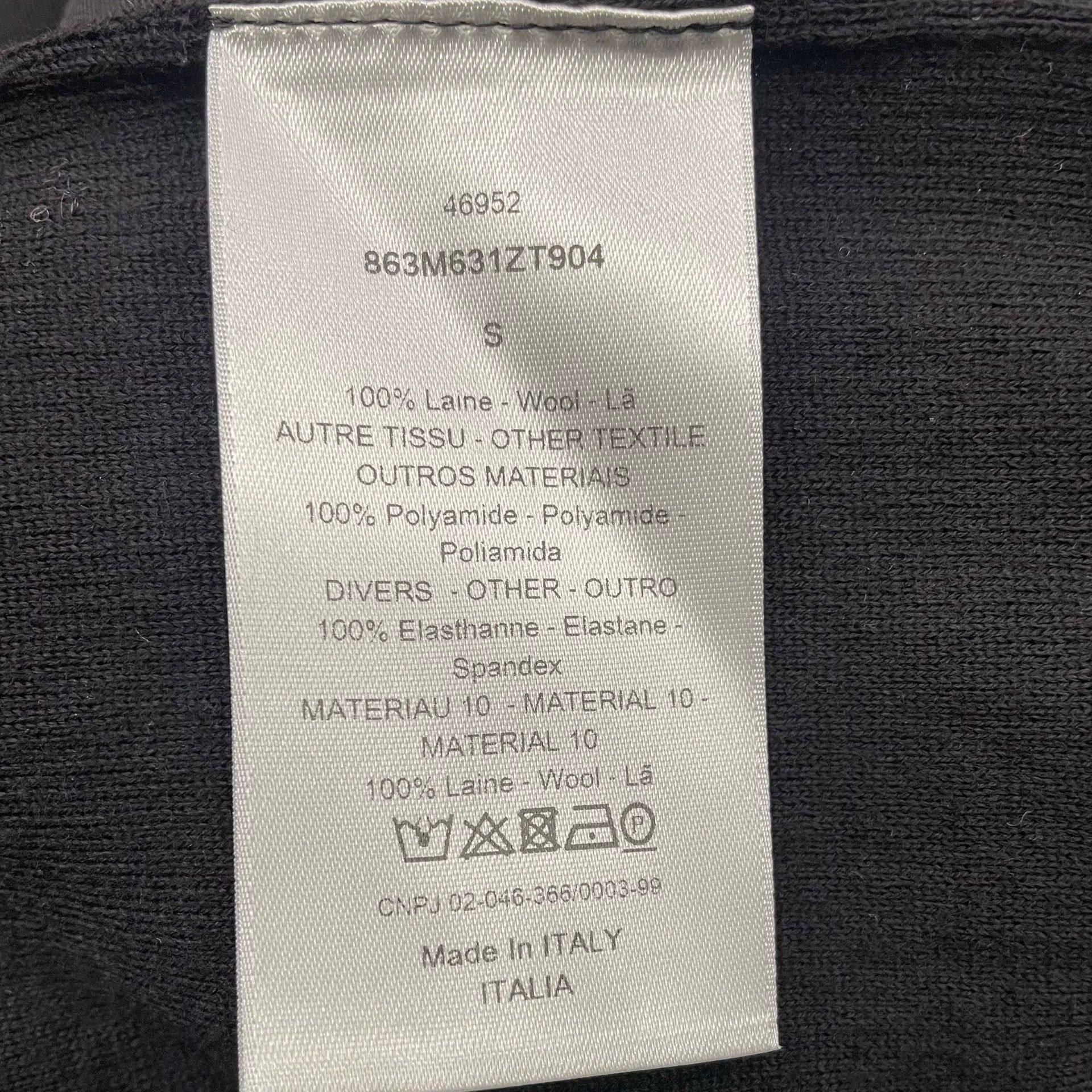 Dior black irregular zip-up sweatshirt by Dior Size US S / EU 44-46 / 1 - 6 Thumbnail