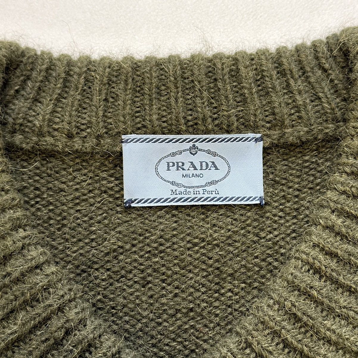 Prada A/W 10 ‘Moss Green’ Alpaca Wool Sweater Size US M / EU 48-50 / 2 - 5 Thumbnail