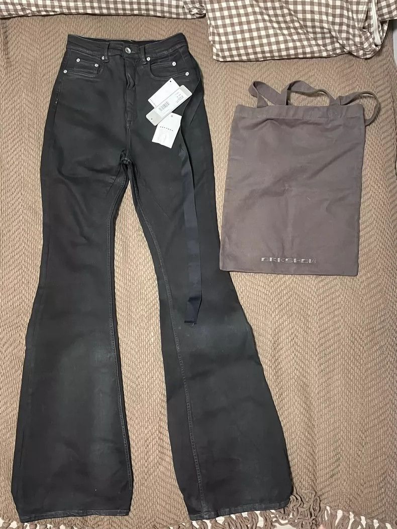 Rick Owens Drkshdw Flared Jeans Black-2506