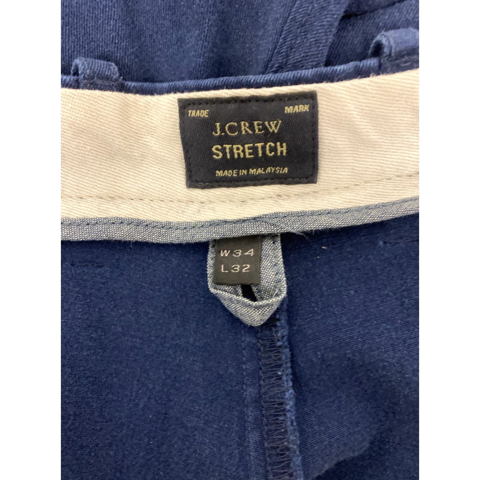 J.Crew J.CREW Chino Pants Men’s Navy Straight Fit 34x32 /0560 Pants Casual Flat Front Zip Machine Washable Cotton Size US 34 / EU 50 - 7 Thumbnail