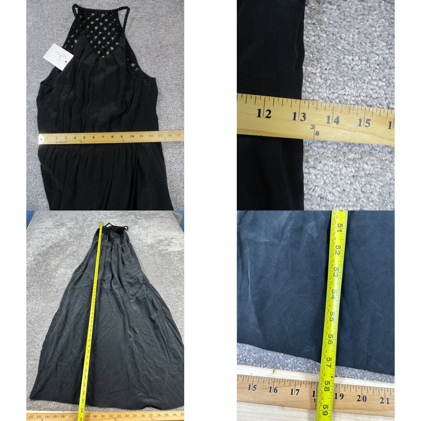 Vintage Josie Dress Womens 6 Black Blouson Party/Cocktail Midi Dress Blouson Josie Womens 6 Black Midi Blouson Dress Size M / US 6-8 / IT 42-44 - 8 Thumbnail