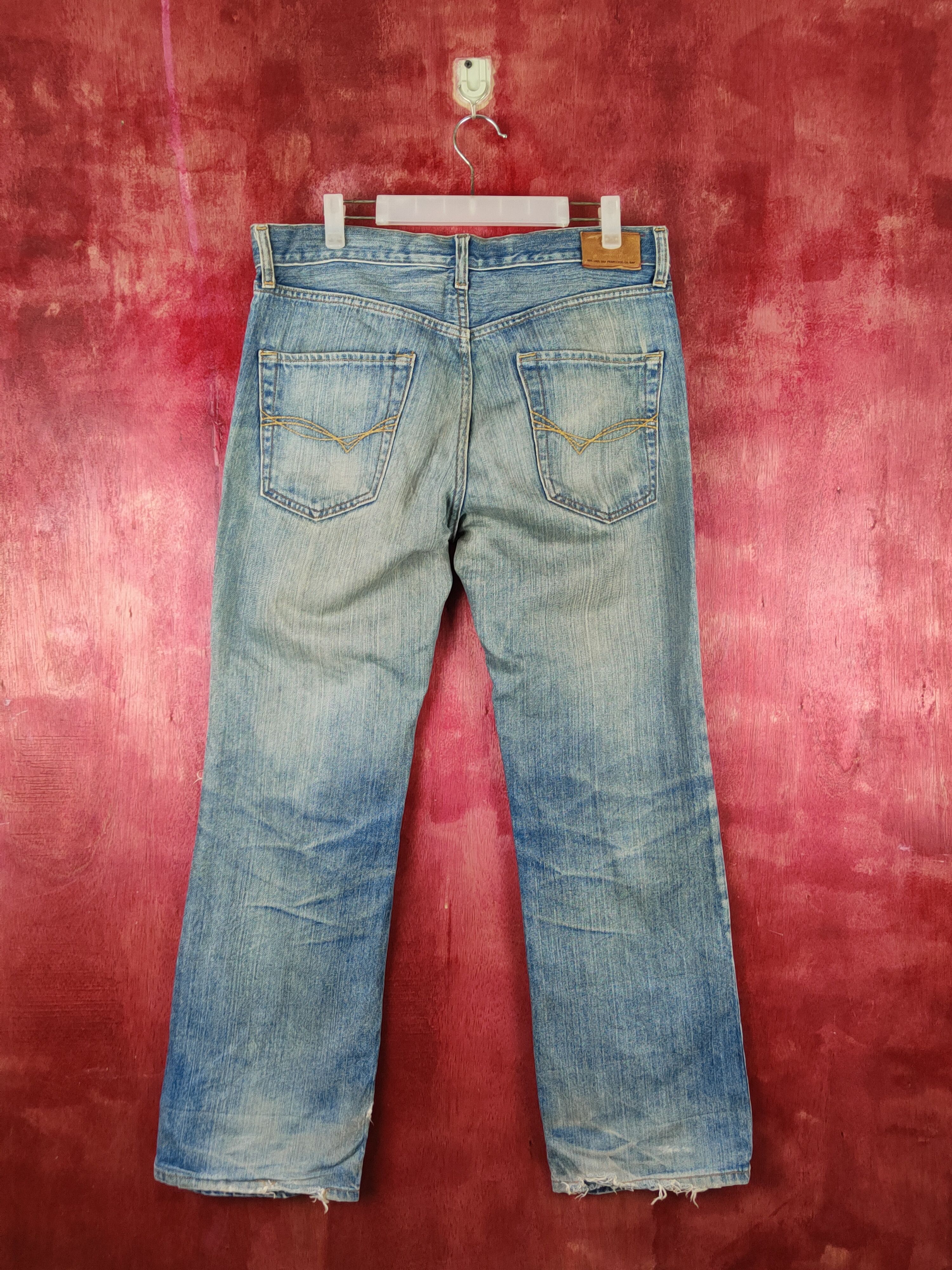 Gap Gap Dark Blue Faded Distressed Ripped Jeans #S2244 Size US 33 - 7 Thumbnail