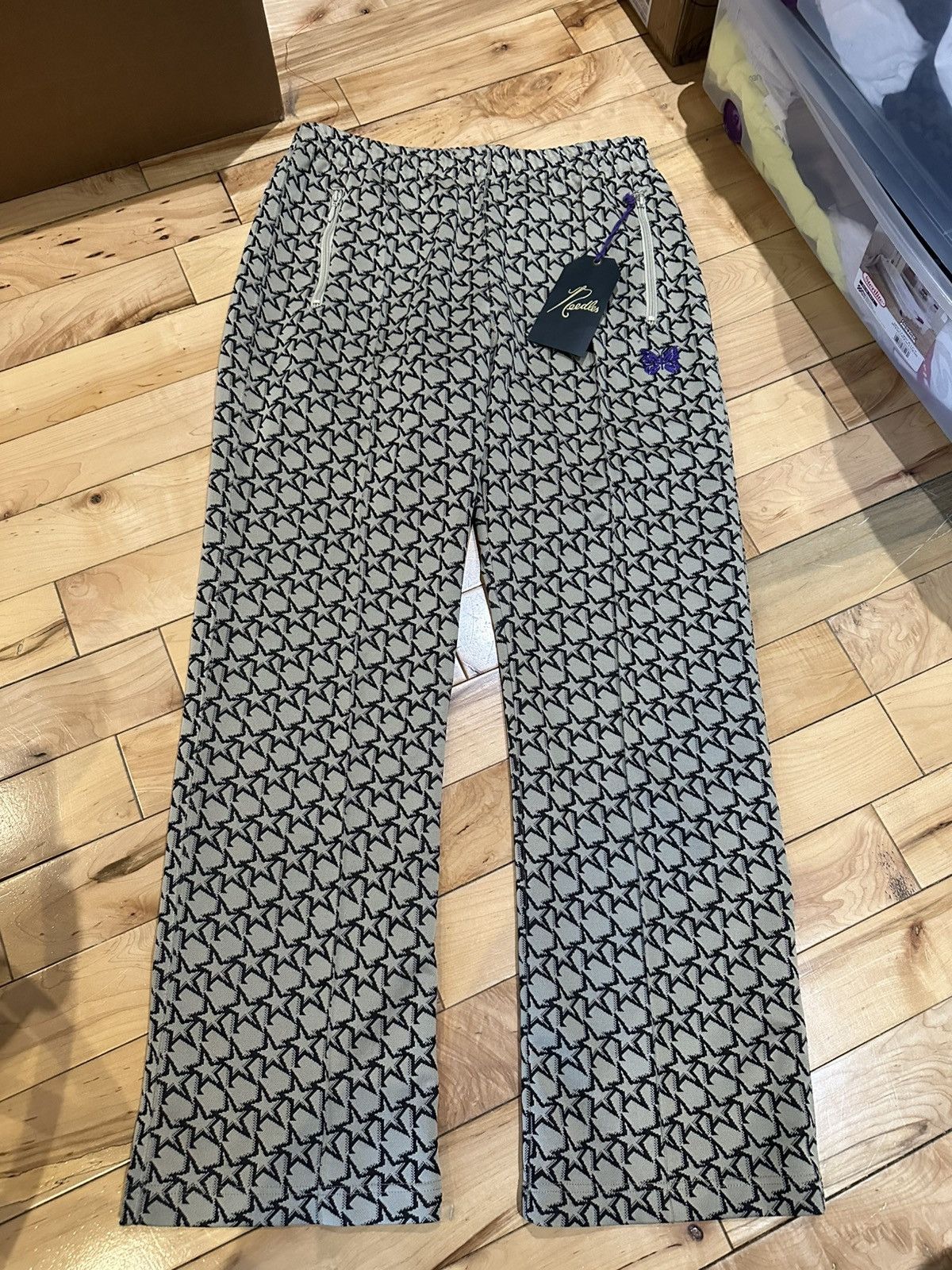 Needles Poly Smooth Stars Track Pants Large Size US 34 / EU 50 - 1 Thumbnail