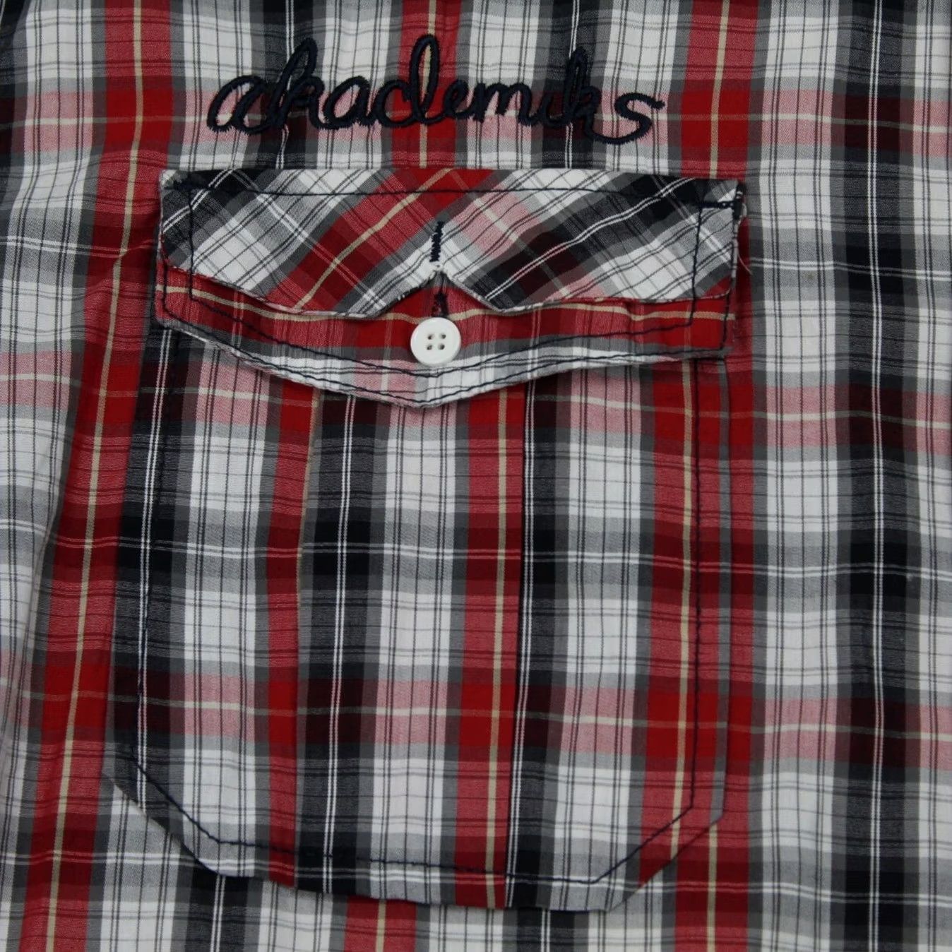 Akademiks Akademiks Shirt Mens 2XL XXL Red/Black/White Checkered Cotton L/S Button Up Shirt Mens 2XL Size US XXL / EU 58 / 5 - 4 Thumbnail