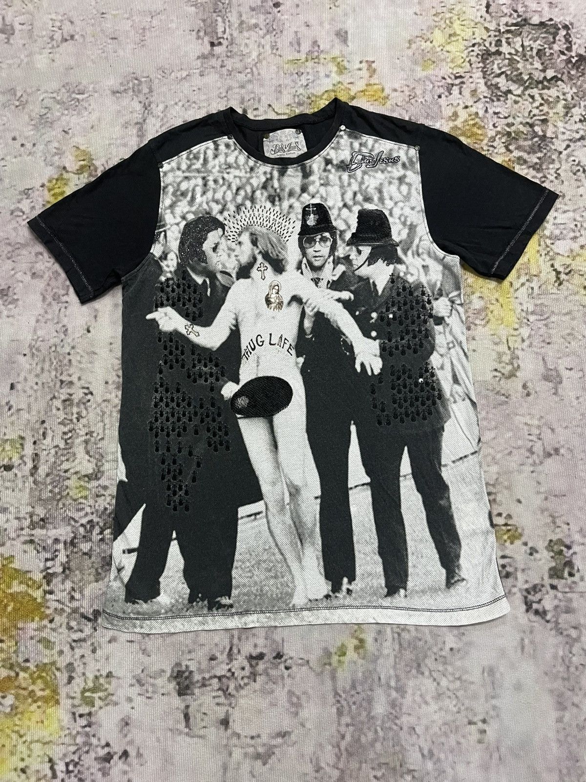 Seditionaries Elvis Jesus Punk All Over Full Print Tshirt Thug Life Size US M / EU 48-50 / 2 - 1 Thumbnail