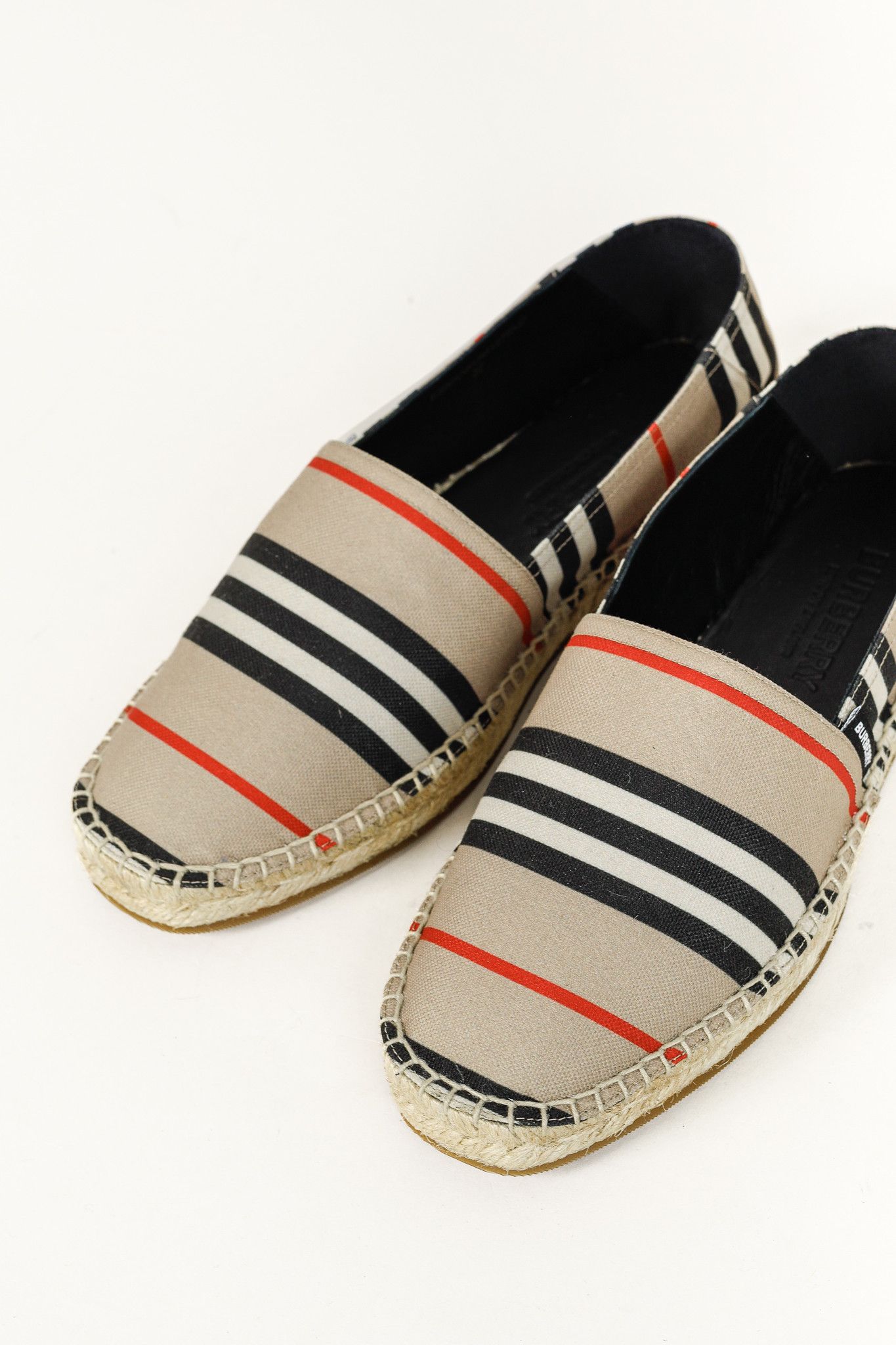 Burberry Burberry Alport Icon Archive Beige Stripe Espadrilles Size US 6.5 / IT 36.5 - 5 Thumbnail
