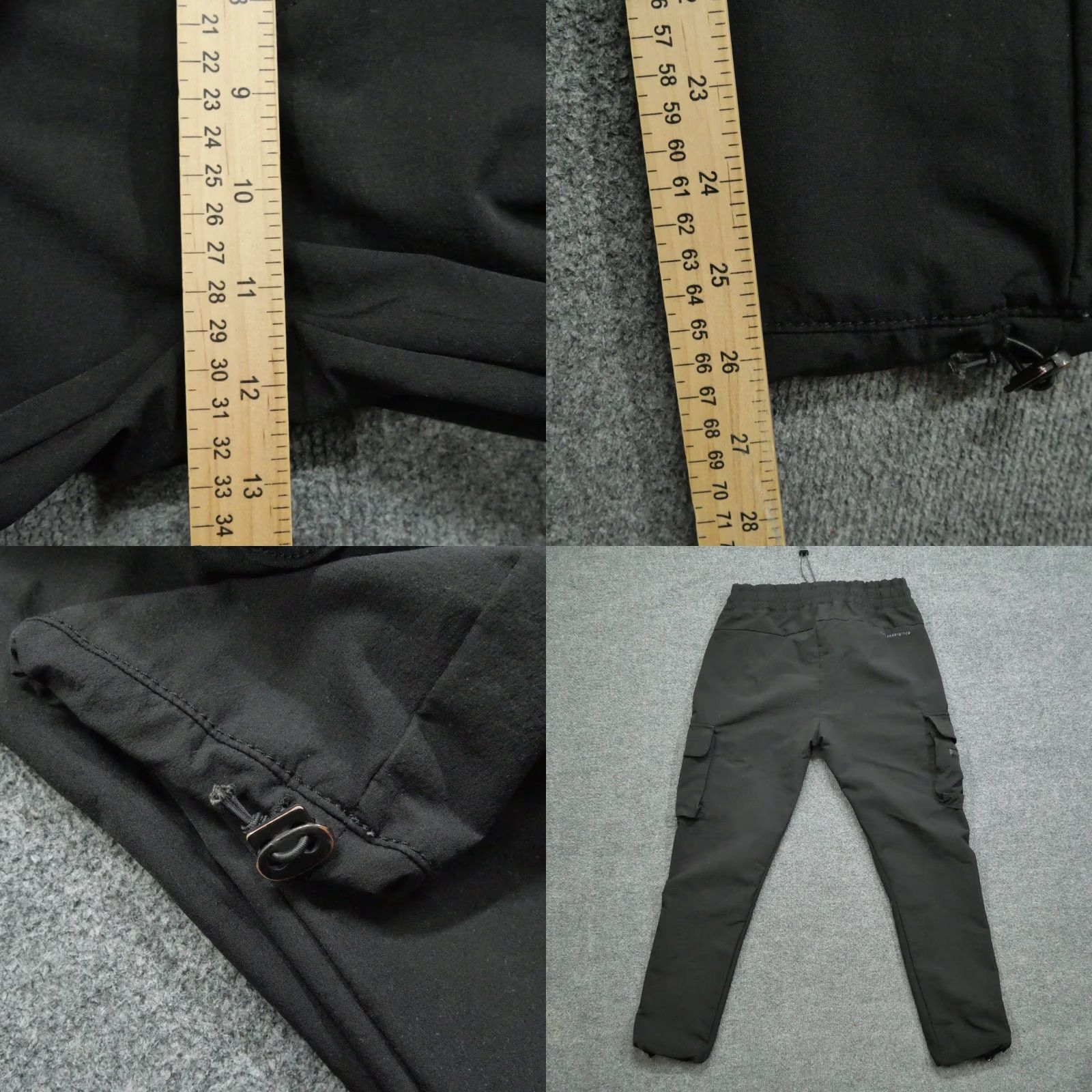 Zara Zara Pants Womens Large Black Cargo Cropped Joggers Size 36" / US 14 / IT 50 - 8 Thumbnail