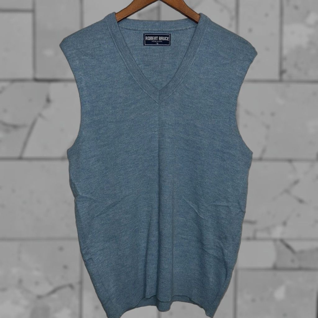 Vintage VINTAGE Robert Bruce Blue Sweater Vest Mens L USA Theme Vest Size US L / EU 52-54 / 3 - 1 Thumbnail